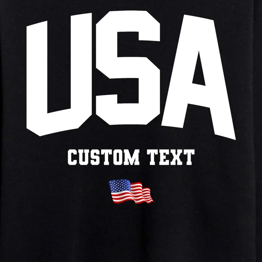 Custom USA Flag Personalized Men's Sweatsuit - Front - Close-up