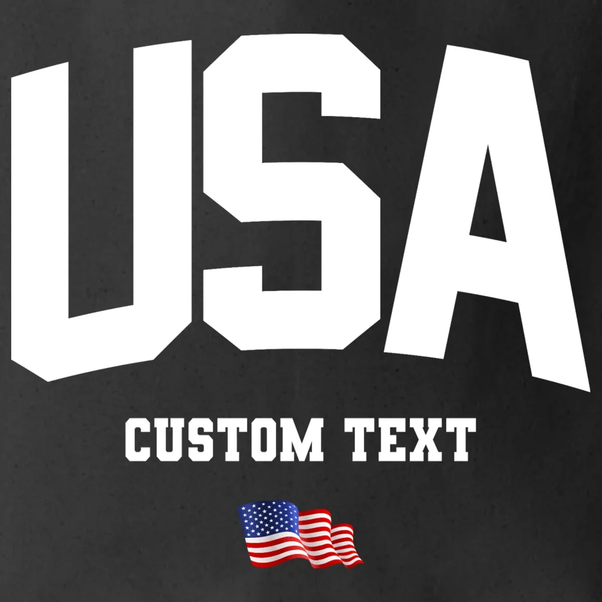 Custom USA Flag Personalized Tote Bag - Front - Close-up