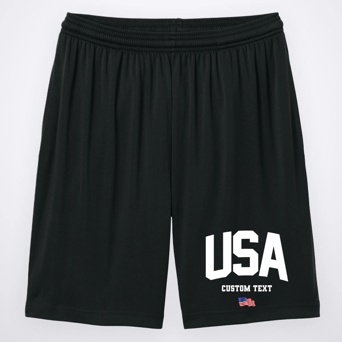 Custom USA Flag Personalized Men's Shorts - Front