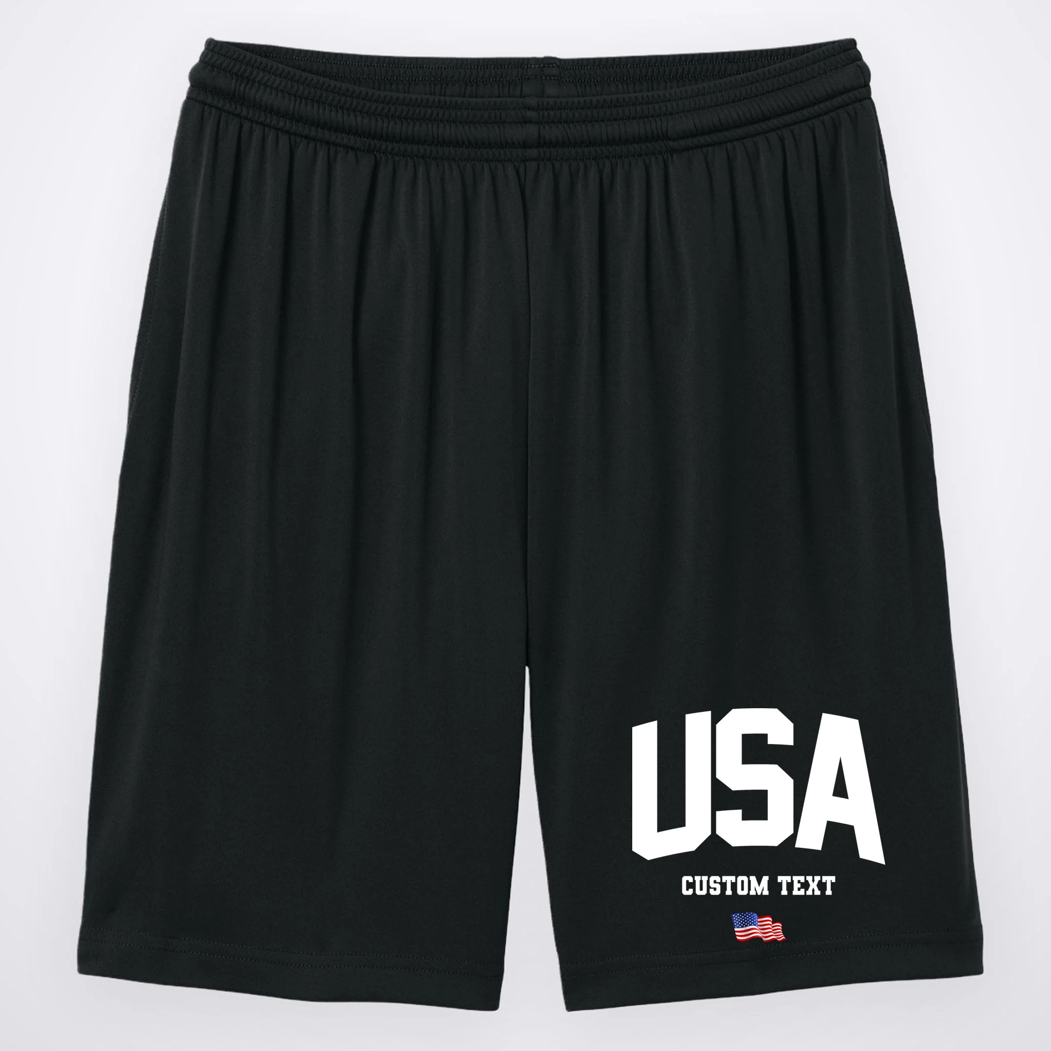 Custom USA Flag Personalized Men's Shorts - Front