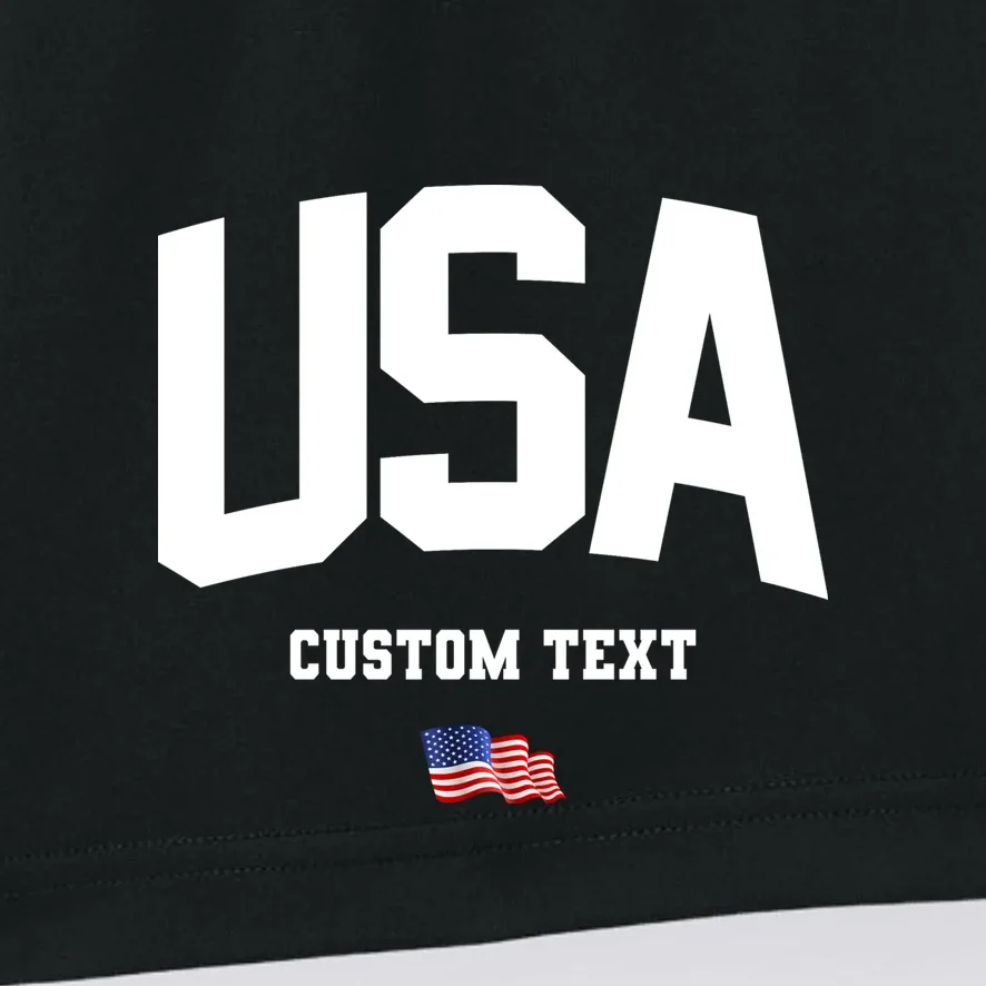 Custom USA Flag Personalized Men's Shorts - Front - Close-up