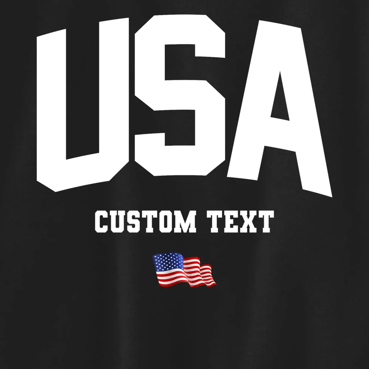 Custom USA Flag Personalized Kids Sweatshirt - Front - Close-up