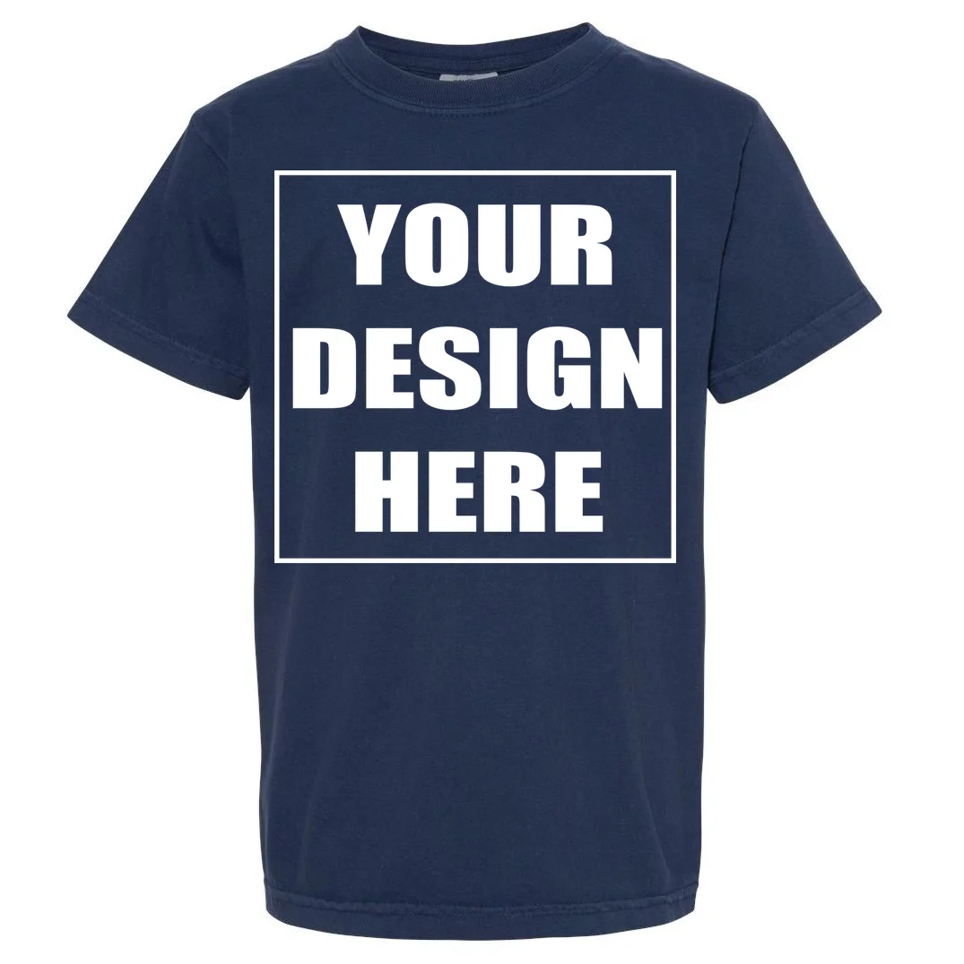 Create Your Own Custom Comfort Colors Kids Garment-Dyed Heavyweight T-Shirt Front