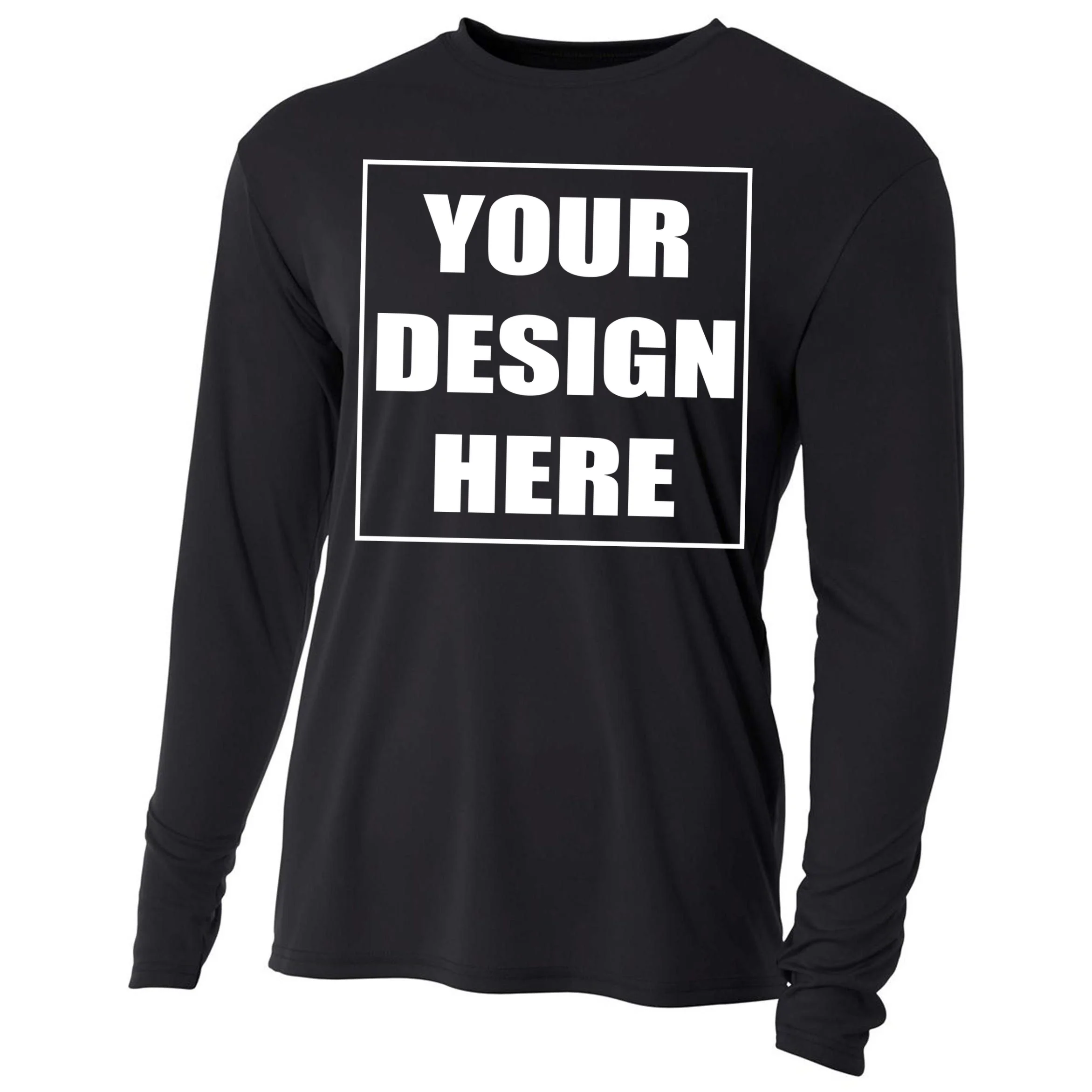 Create Your Own Custom Men's Performance Long Sleeve Shirt Front