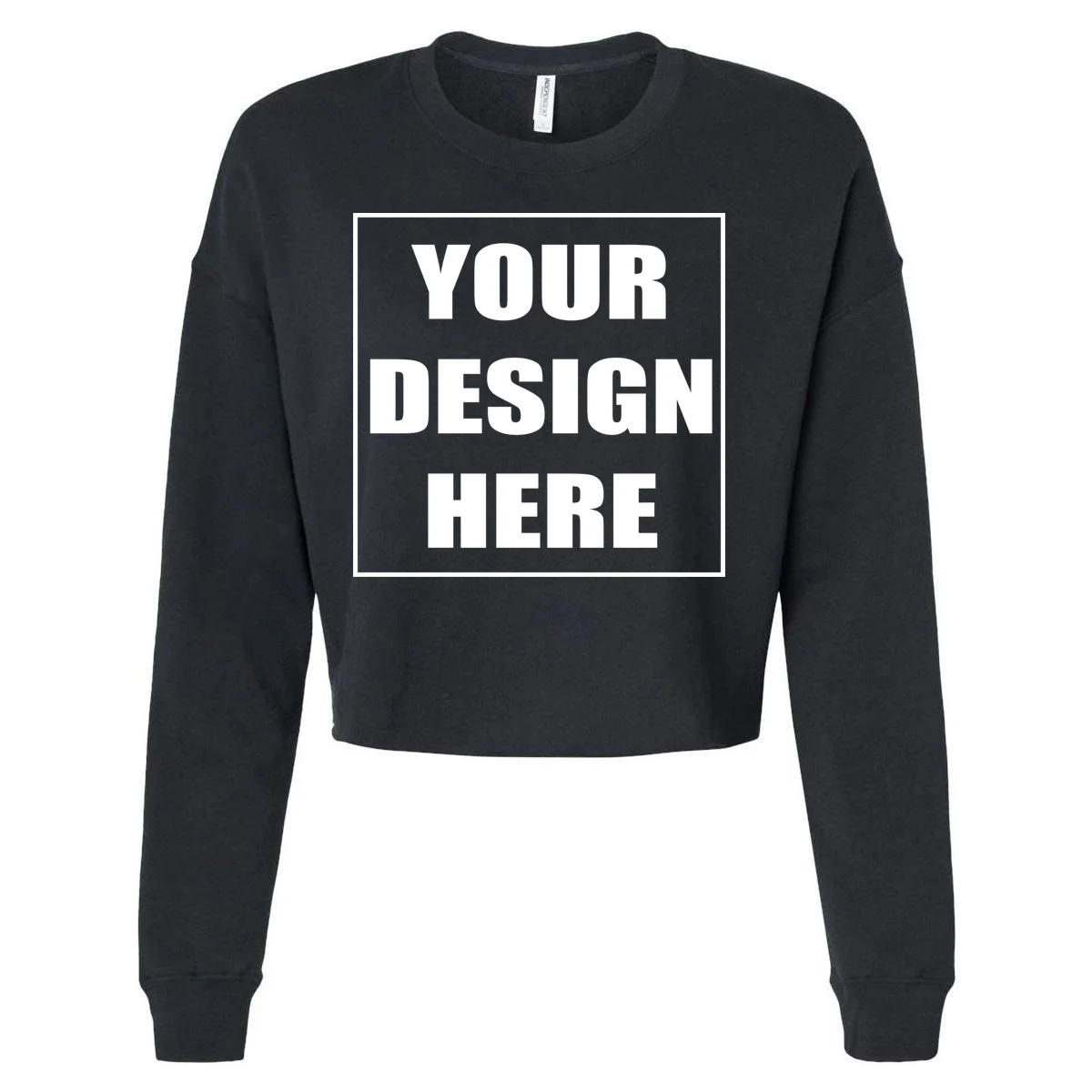 Create Your Own Custom Women's Cropped Pullover Sweatshirt Front