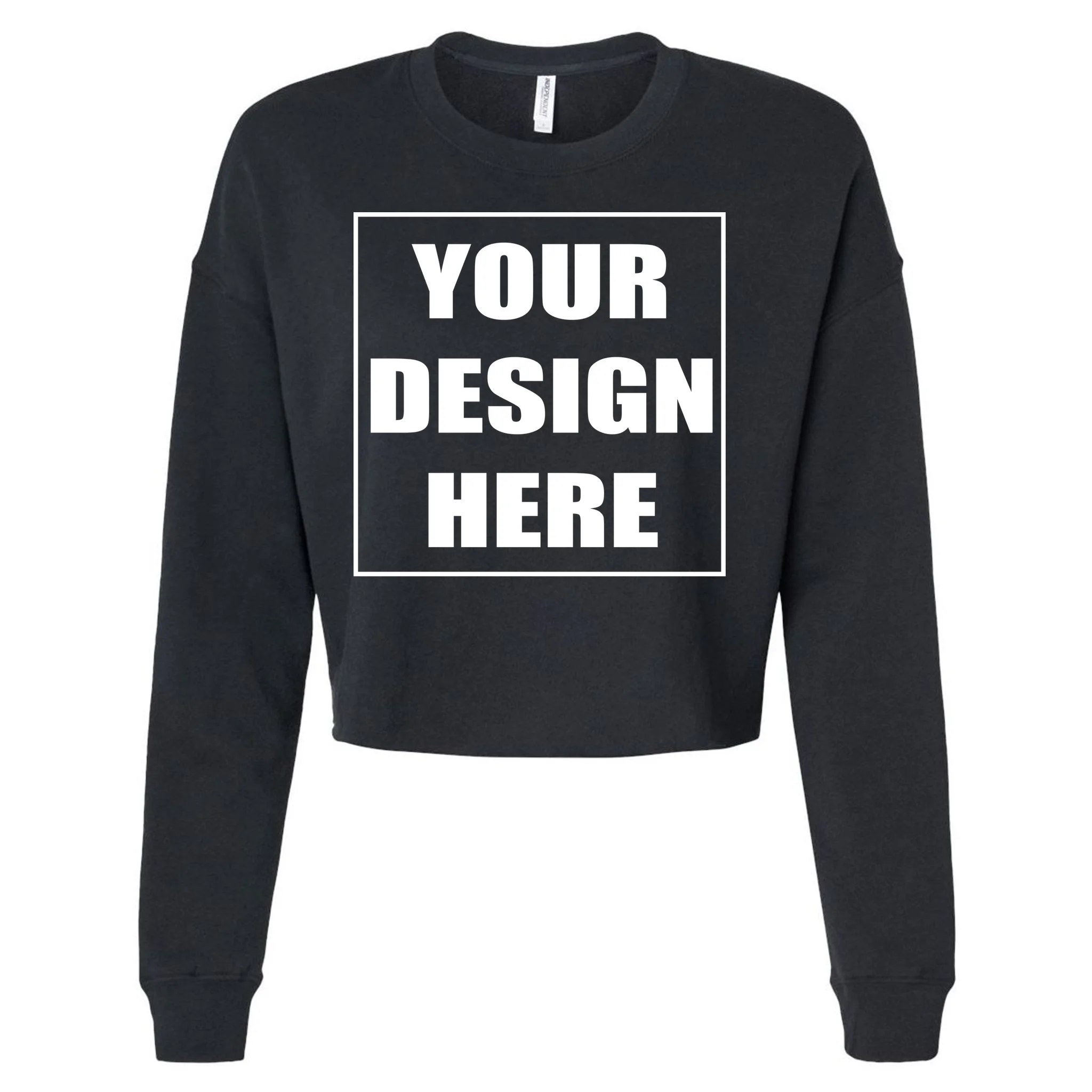 Create Your Own Custom Women's Cropped Pullover Sweatshirt Front