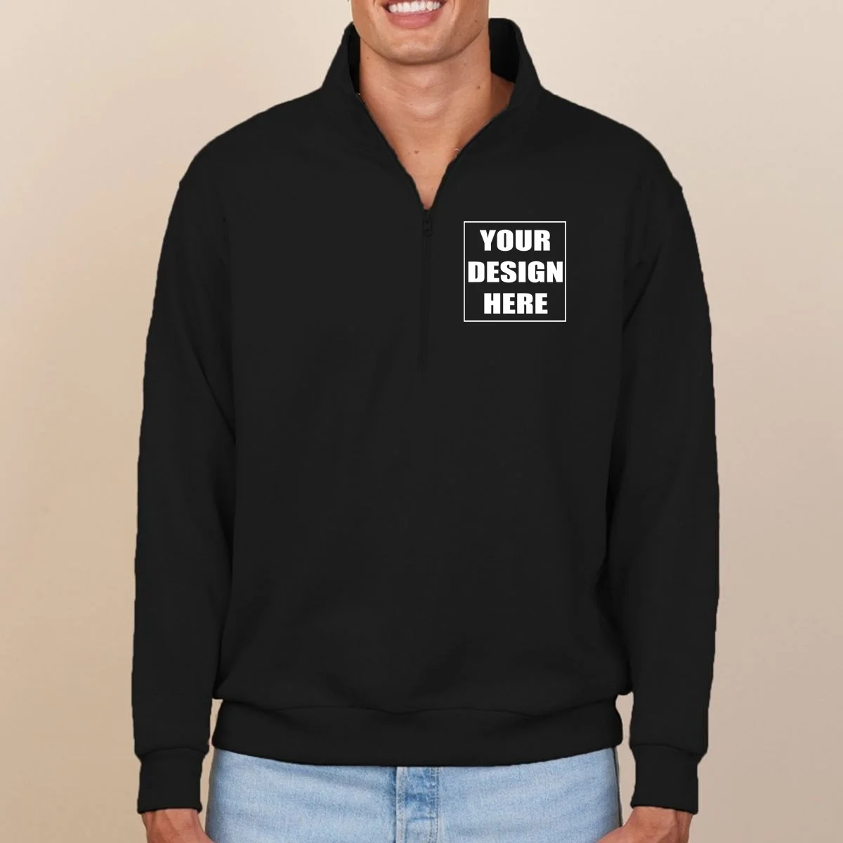 Create Your Own Custom Quarter-Zip Pullover - Front