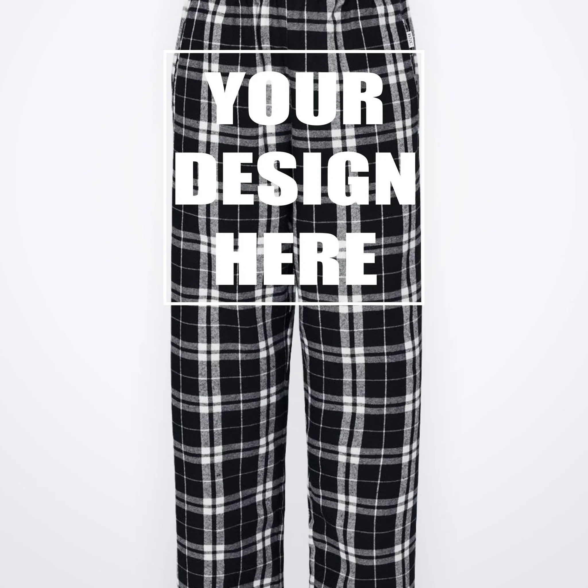 Create Your Own Custom Boxercraft Youth Flannel Pants - Front - Close-up