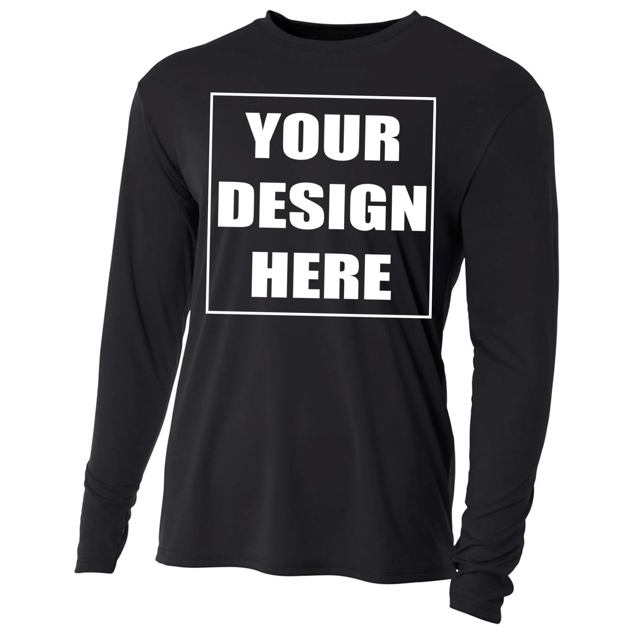 Create Your Own Custom Men's Performance Long Sleeve Shirt Front