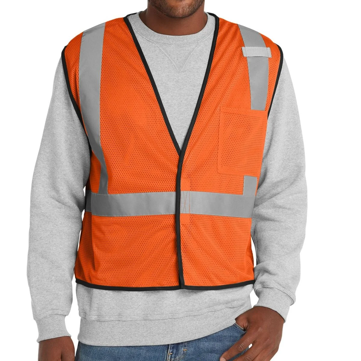 Create Your Own Custom ANSI 107 Class 2 Economy Mesh One-Pocket Vest - Front