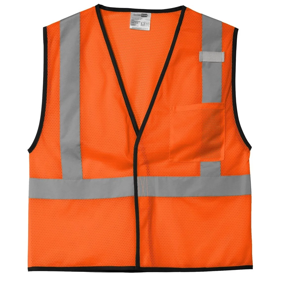 Create Your Own Custom ANSI 107 Class 2 Economy Mesh One-Pocket Vest - Front 1