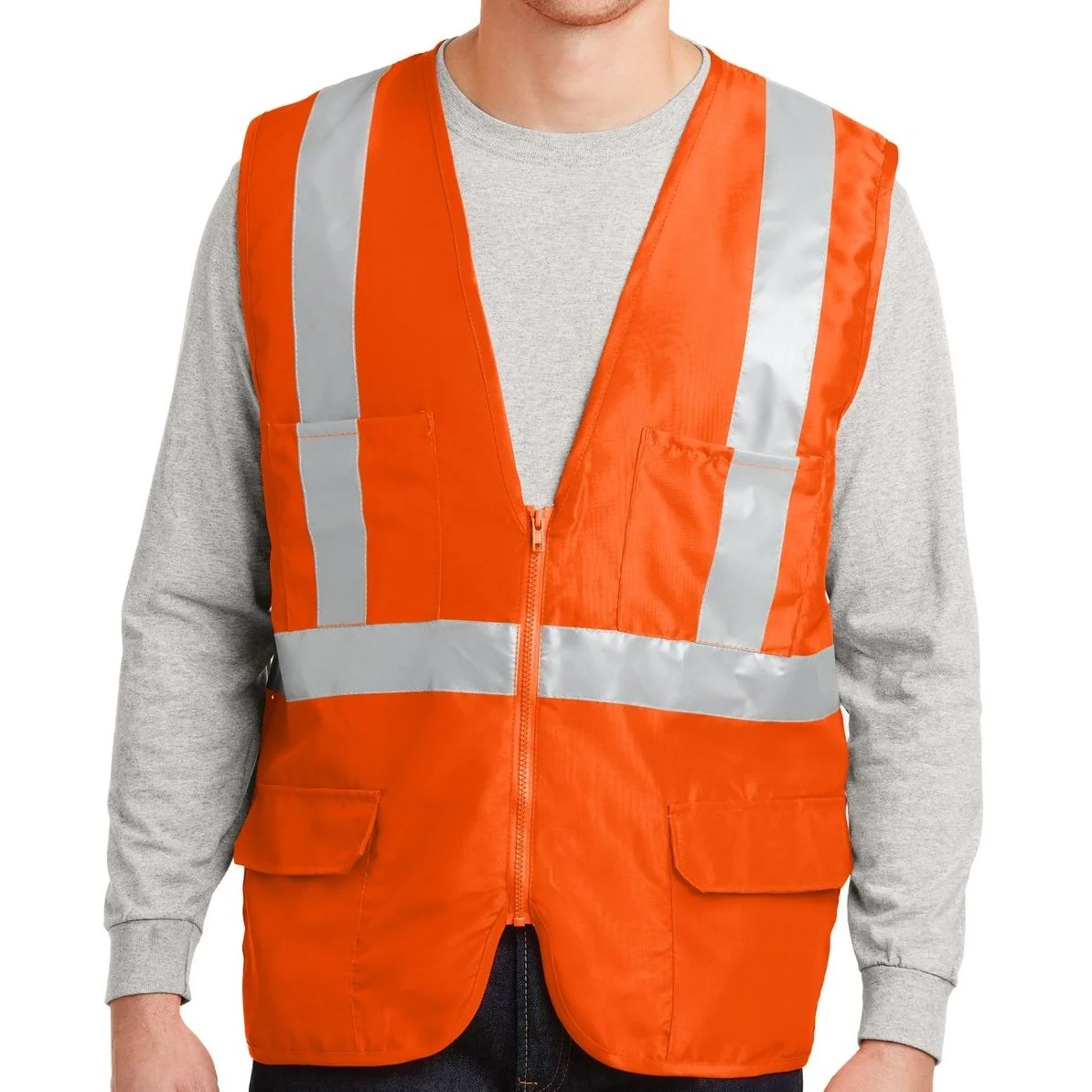 Create Your Own Custom CornerStone - ANSI 107 Class 2 Mesh Back Safety Vest. CSV405 - Front 1