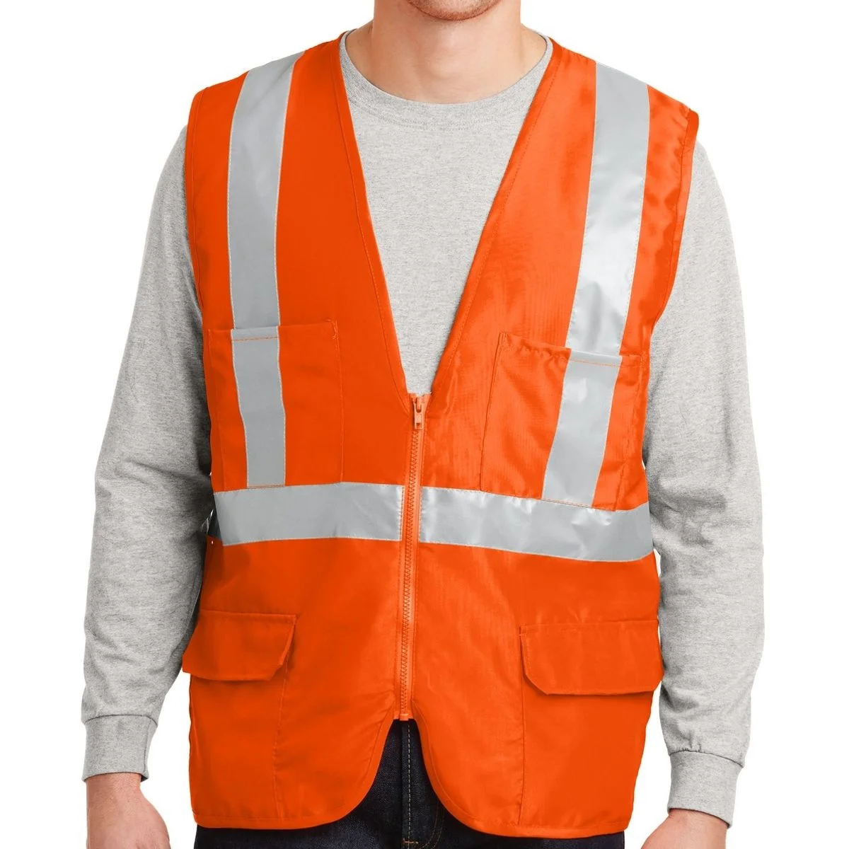 Create Your Own Custom CornerStone - ANSI 107 Class 2 Mesh Back Safety Vest. CSV405 - Front 1