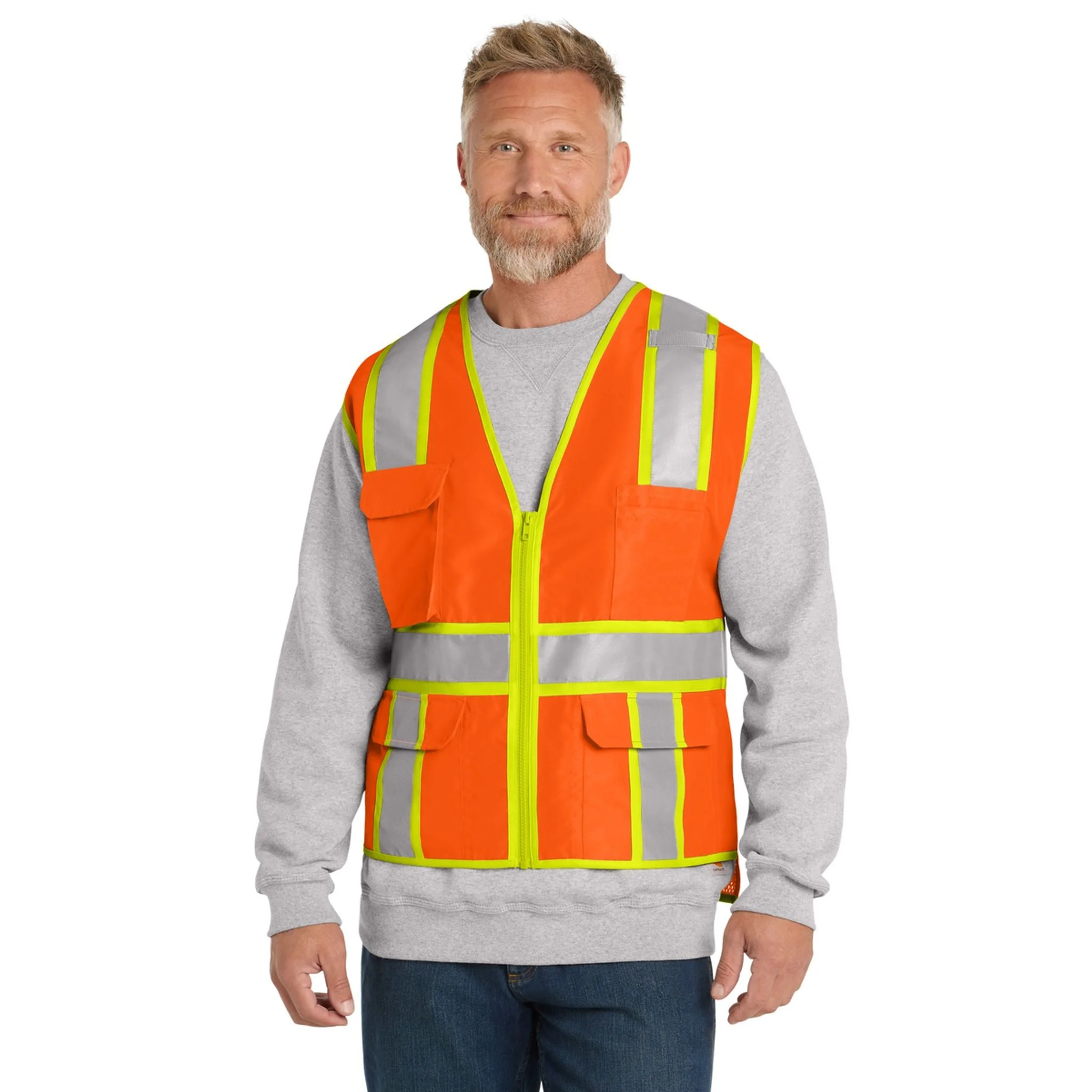Create Your Own Custom ANSI 107 Class 2 Surveyor Zippered Two-Tone Vest Front