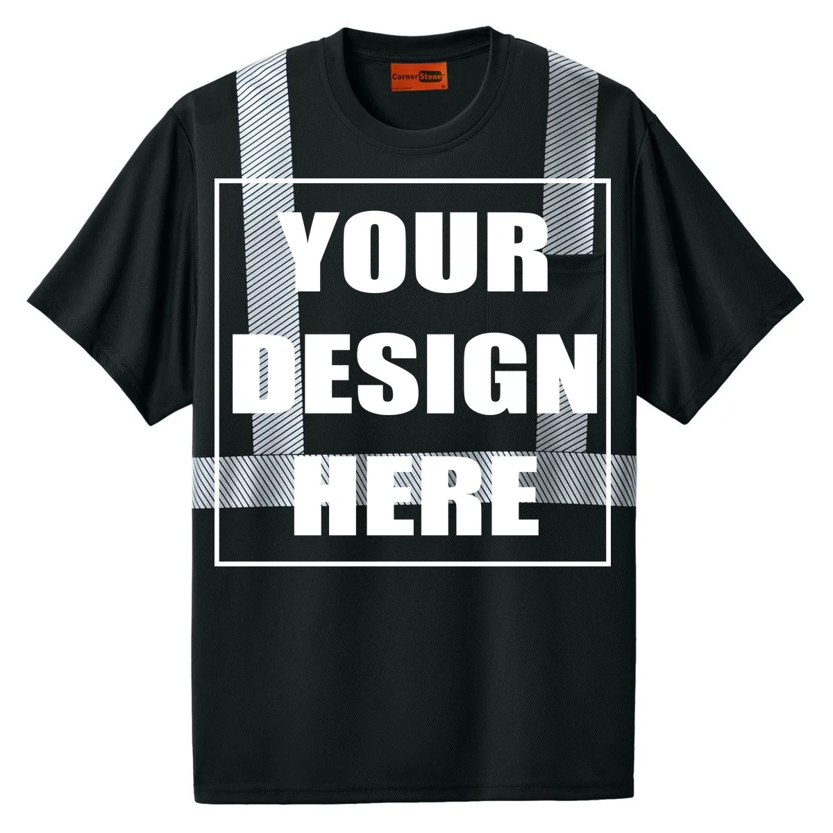 Create Your Own Custom Enhanced Visibility Segmented Tape Te-Shirt - Front