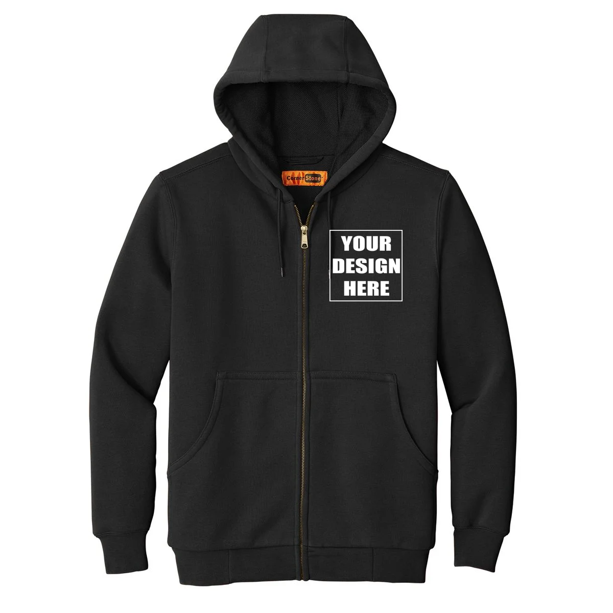 Create Your Own Custom Heavyweight Full-Zip Hooded Sweatshirt - Front