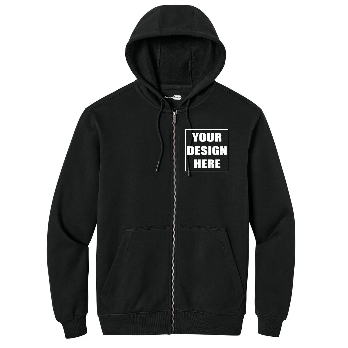Create Your Own Custom Tough Fleece Full-Zip Hoodie - Front