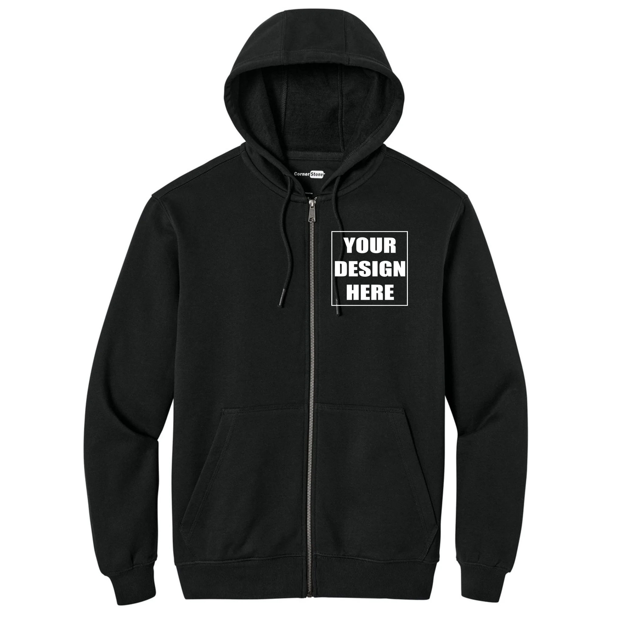 Create Your Own Custom Tough Fleece Full-Zip Hoodie - Front
