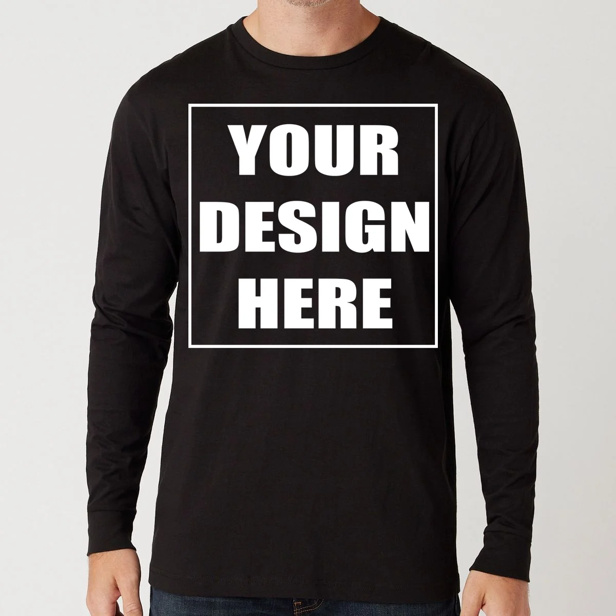 Create Your Own Custom Men's Premium Long Sleeve T-Shirt - Front