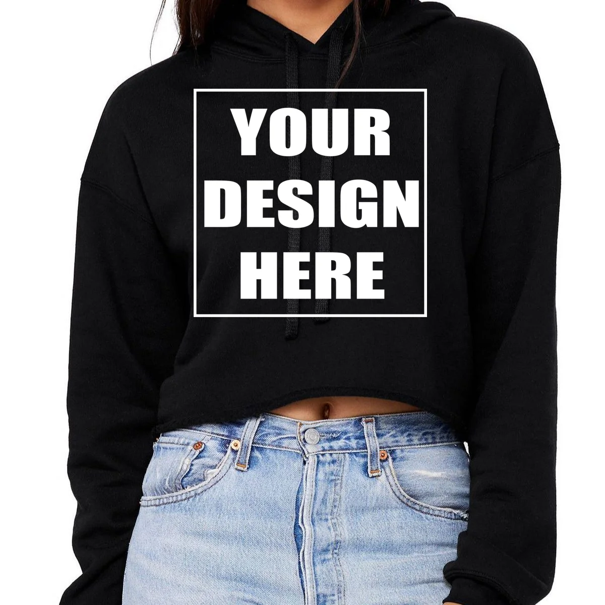 Create Your Own Custom Women's Crop Hoodie - Front