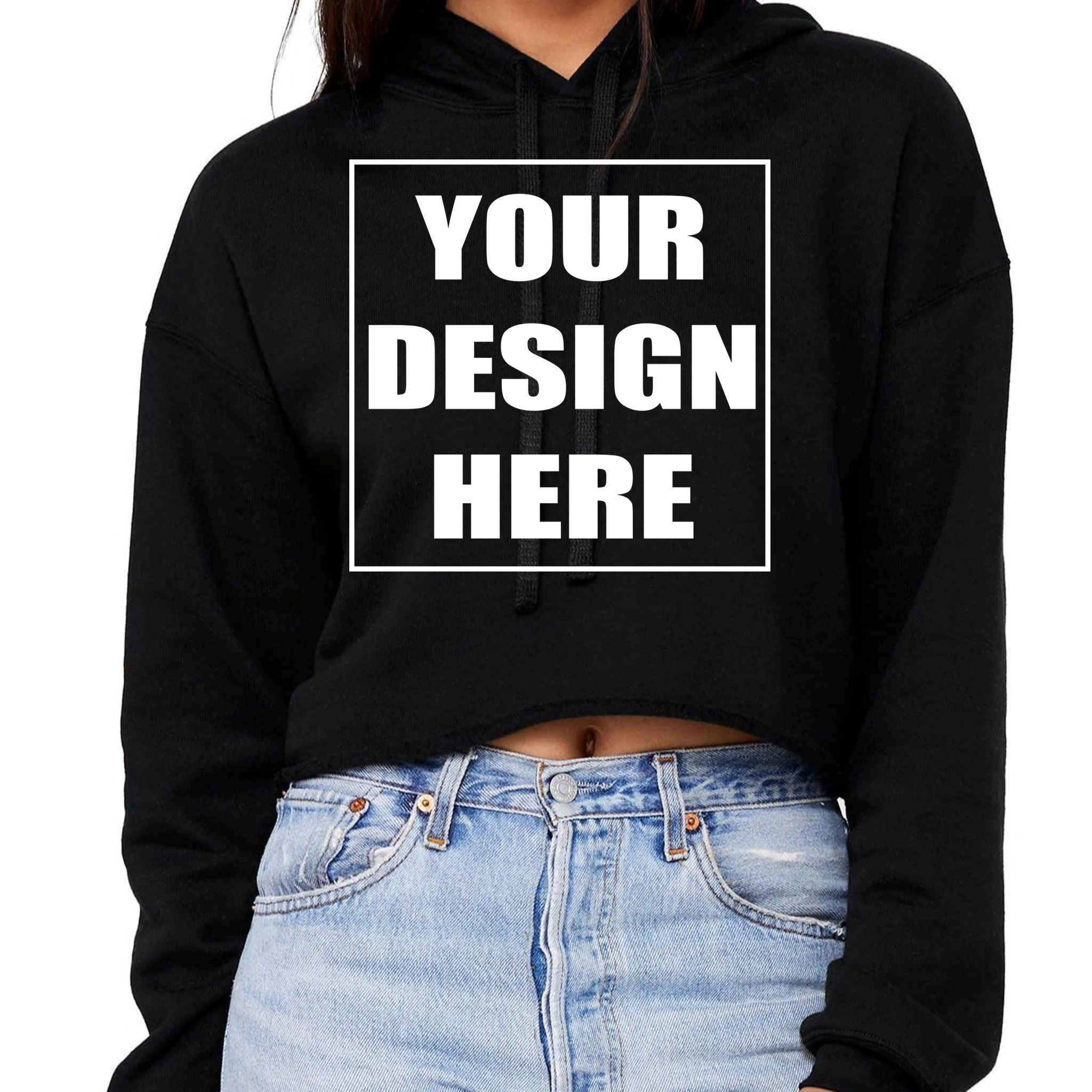 Create Your Own Custom Women's Crop Hoodie Front