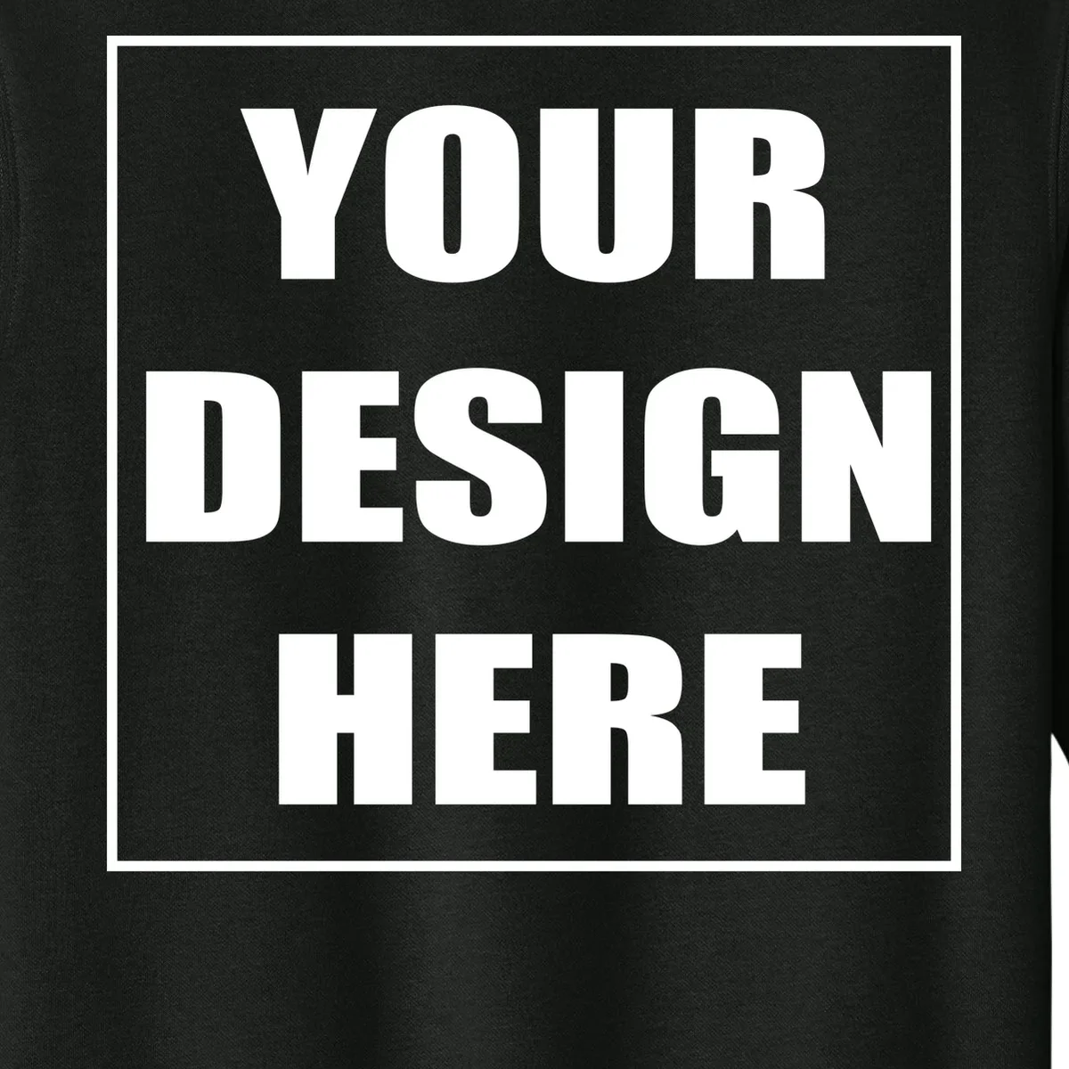 Create Your Own Custom Men's Fleece Sweatshirt - Front - Close-up