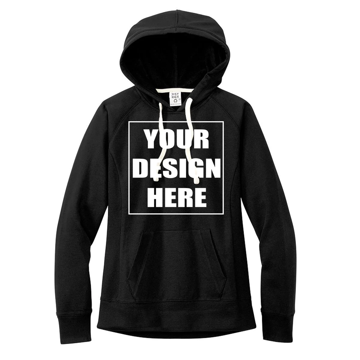 Create Your Own Custom Women's Recycled Fleece Hoodie - Front