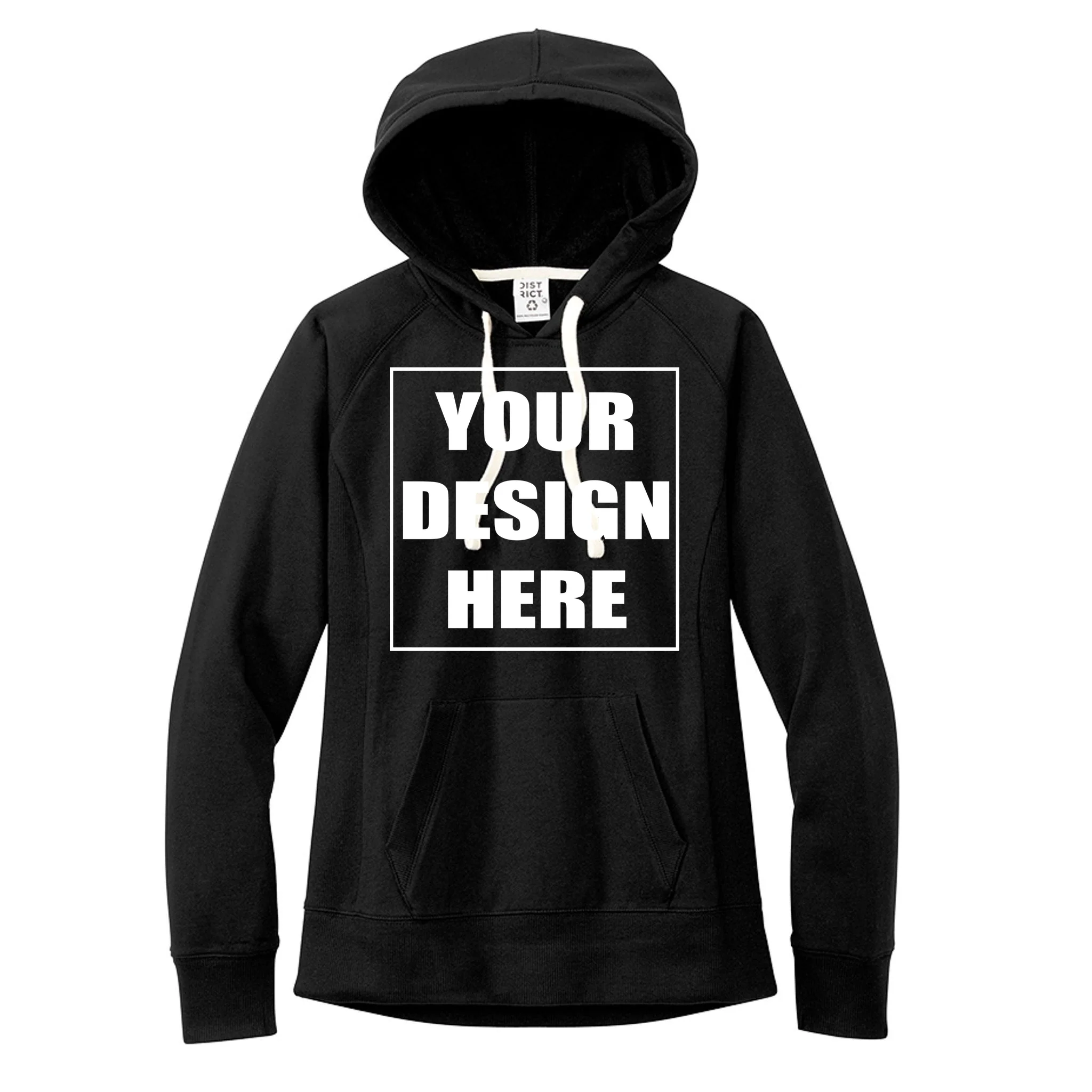 Create Your Own Custom Women's Recycled Fleece Hoodie Front