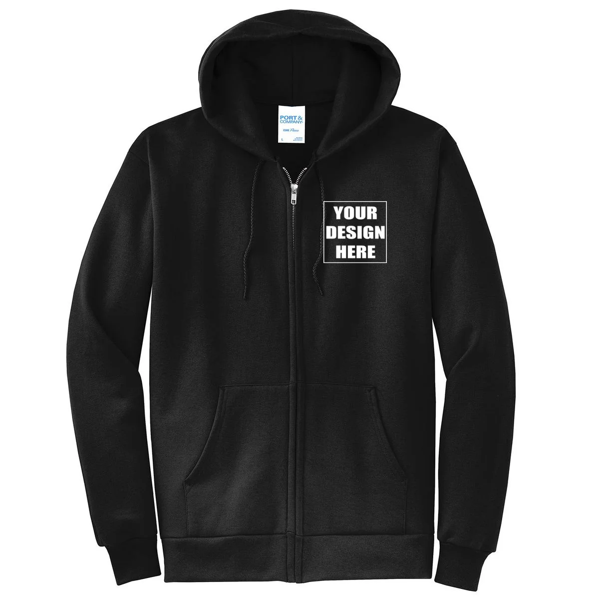 Create Your Own Custom Full-Zip Hoodie - Front