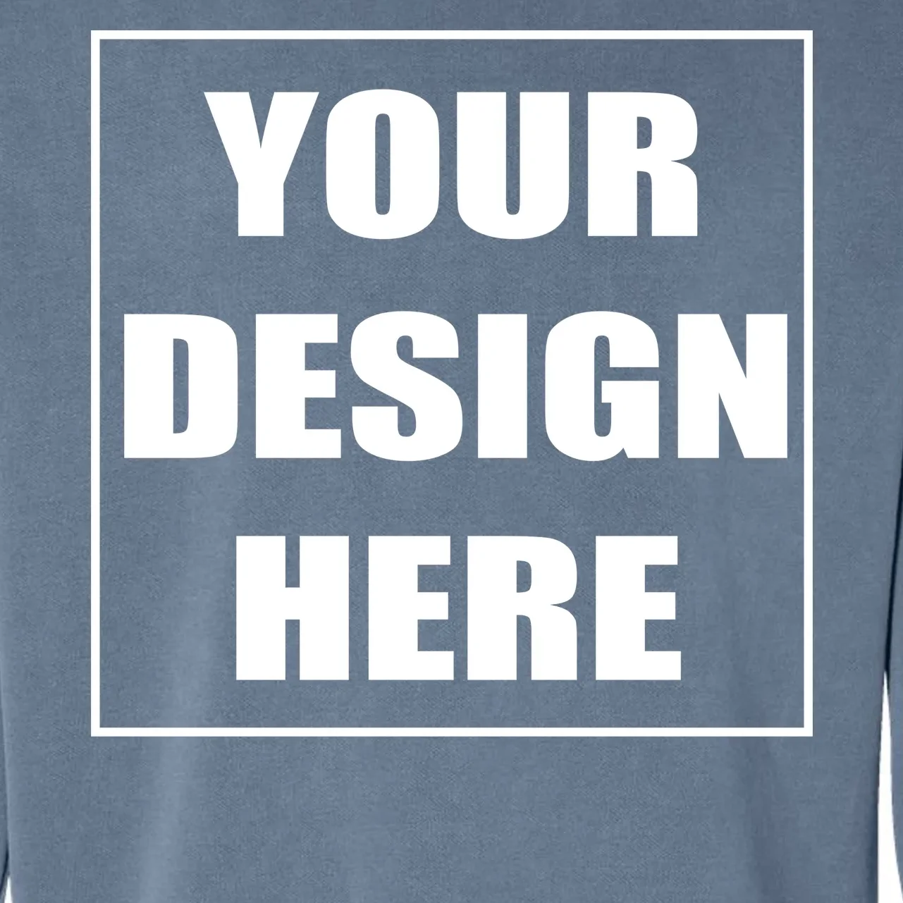 Create Your Own Custom Comfort Colors Men's Garment-Dyed Sweatshirt - Front - Close-up