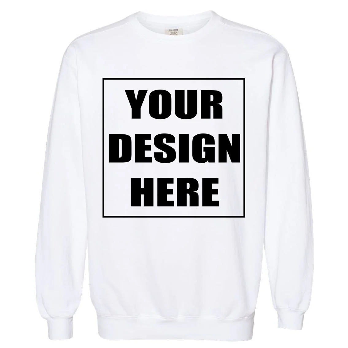 Create Your Own Custom Comfort Colors Men's Garment-Dyed Sweatshirt Front