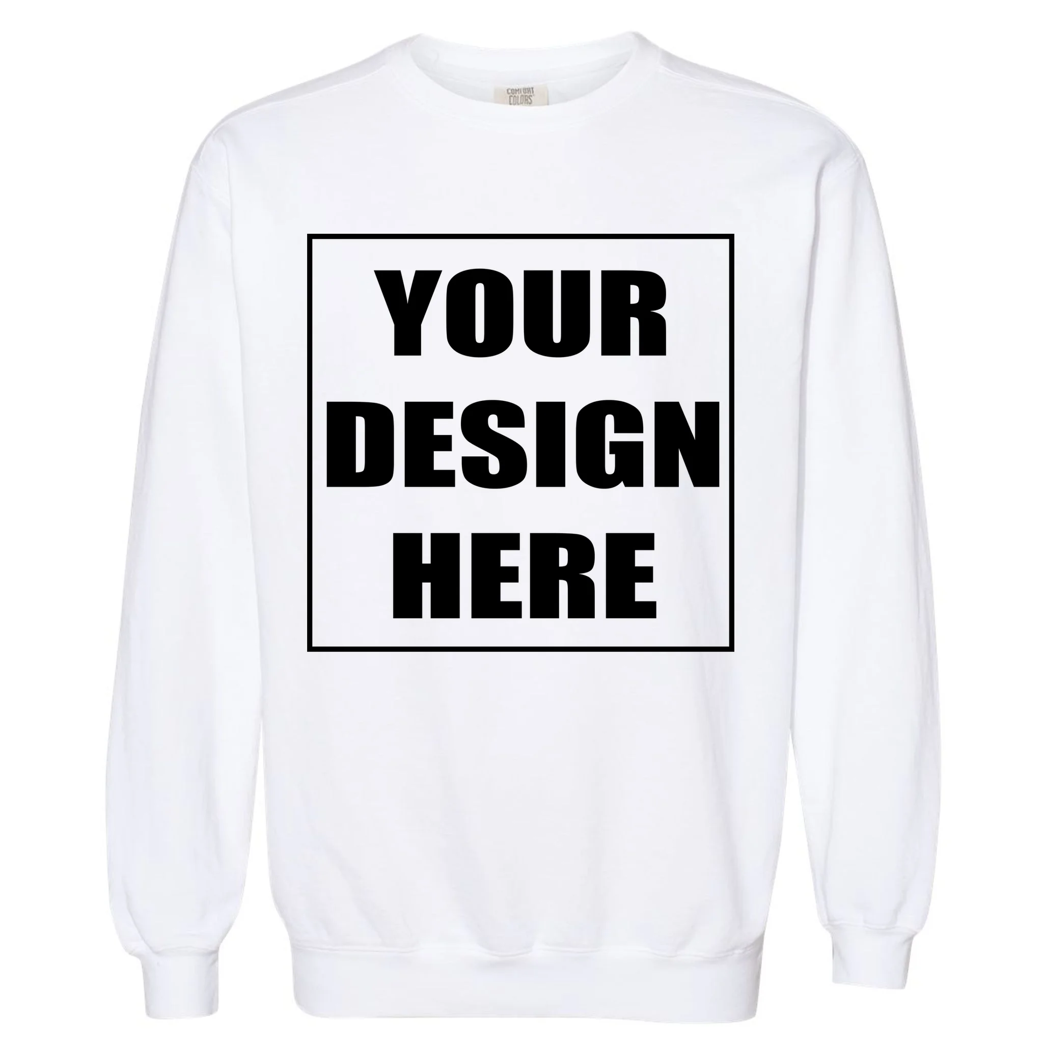 Create Your Own Custom Comfort Colors Men's Garment-Dyed Sweatshirt Front