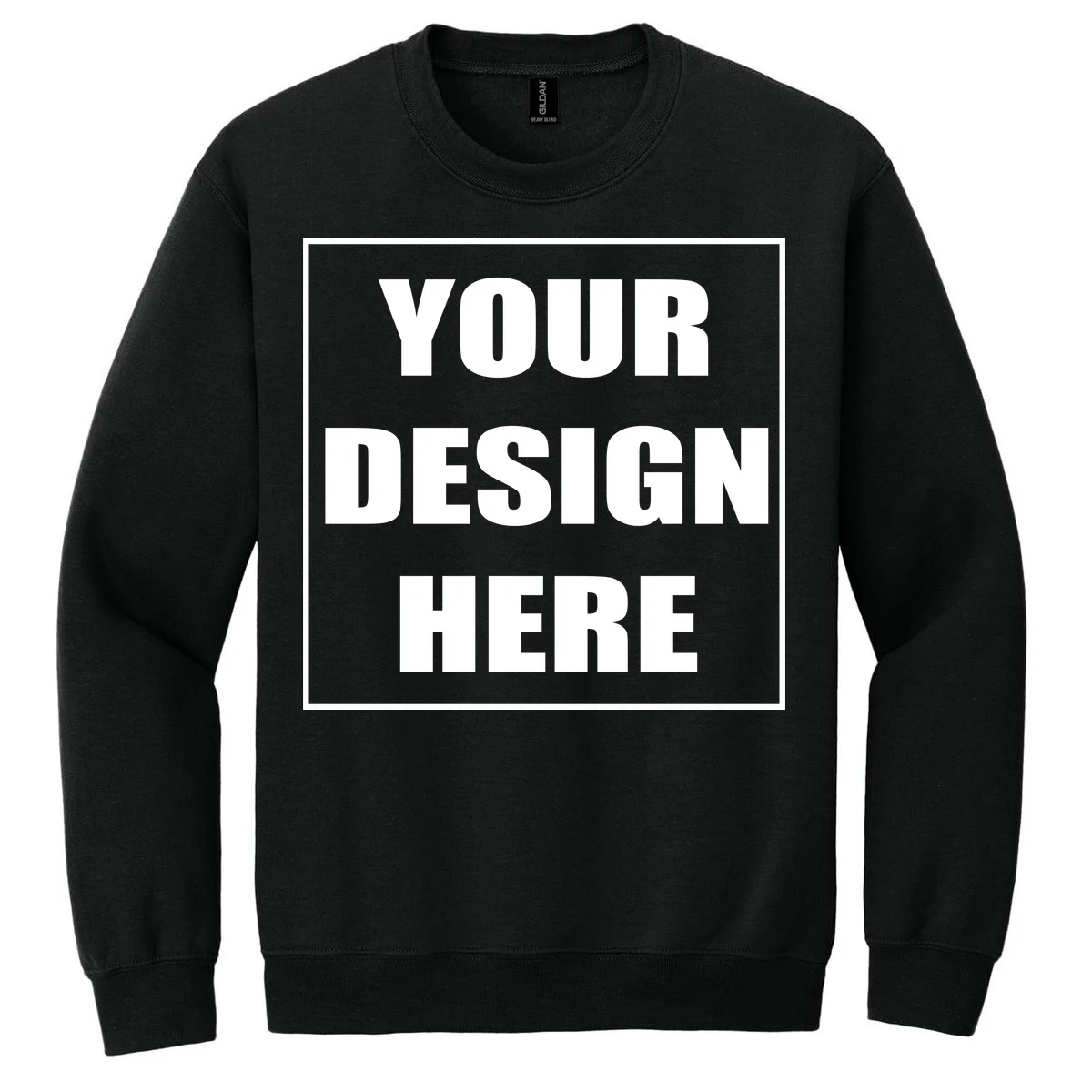 Create Your Own Custom Heavy Blend Crewneck Sweatshirt - Front