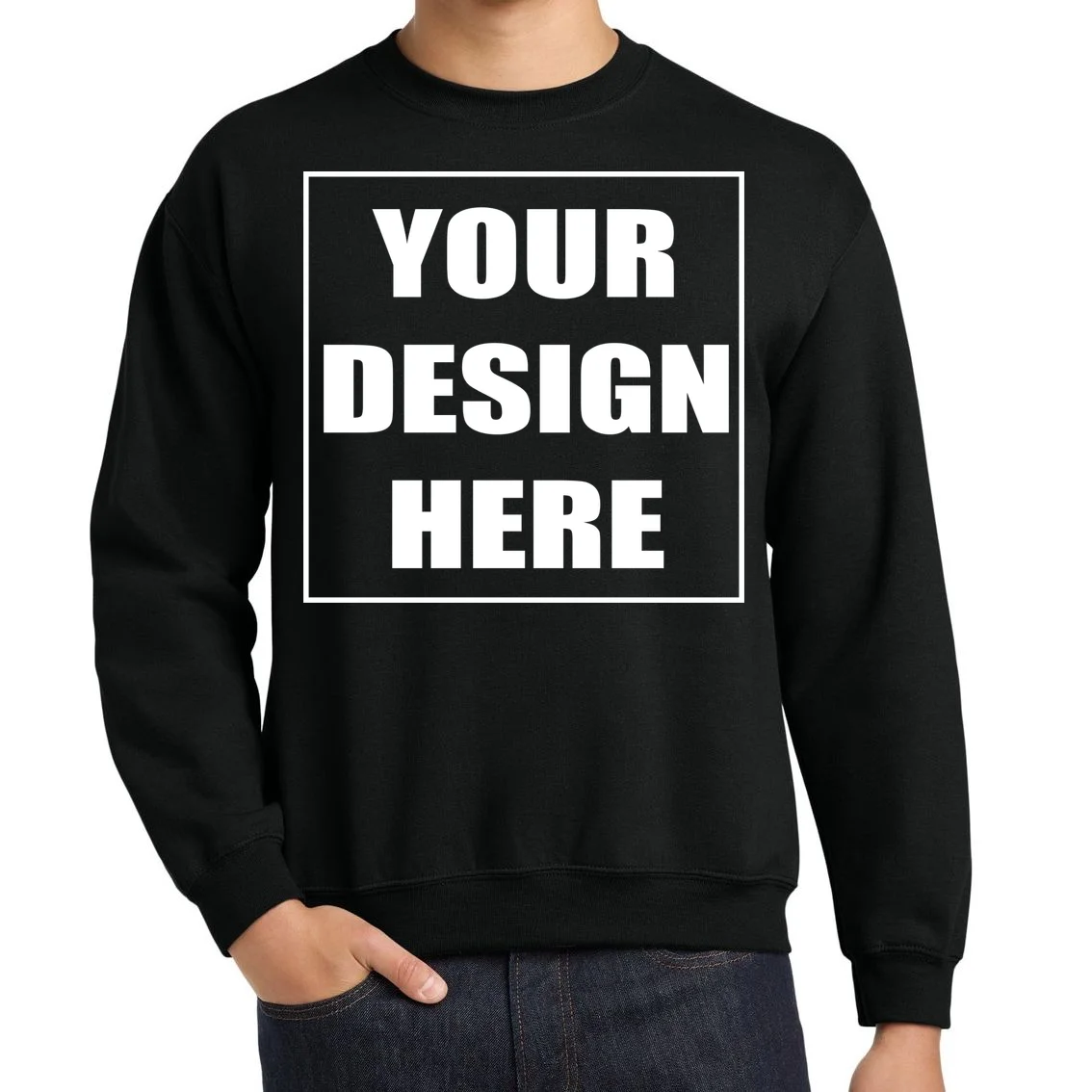 Create Your Own Custom Heavy Blend Crewneck Sweatshirt - Front 1