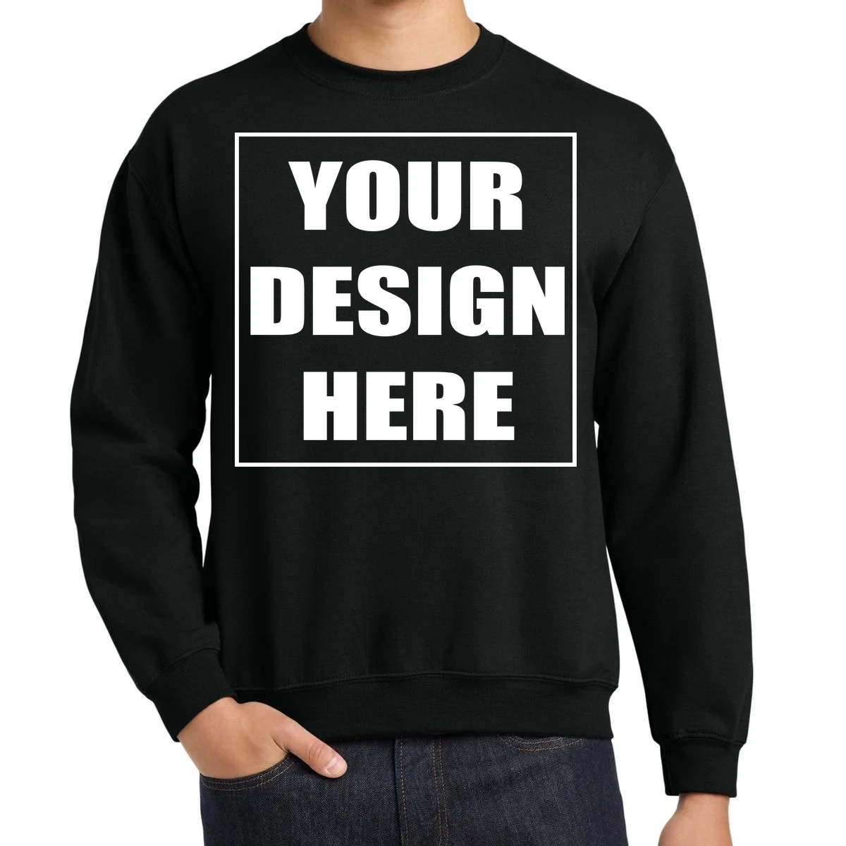 Create Your Own Custom Heavy Blend Crewneck Sweatshirt - Front 1