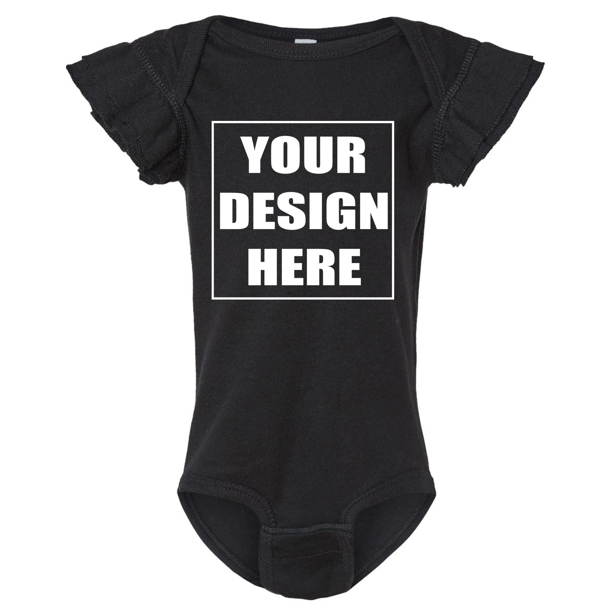 Create Your Own Custom Baby Flutter Bodysuit Front