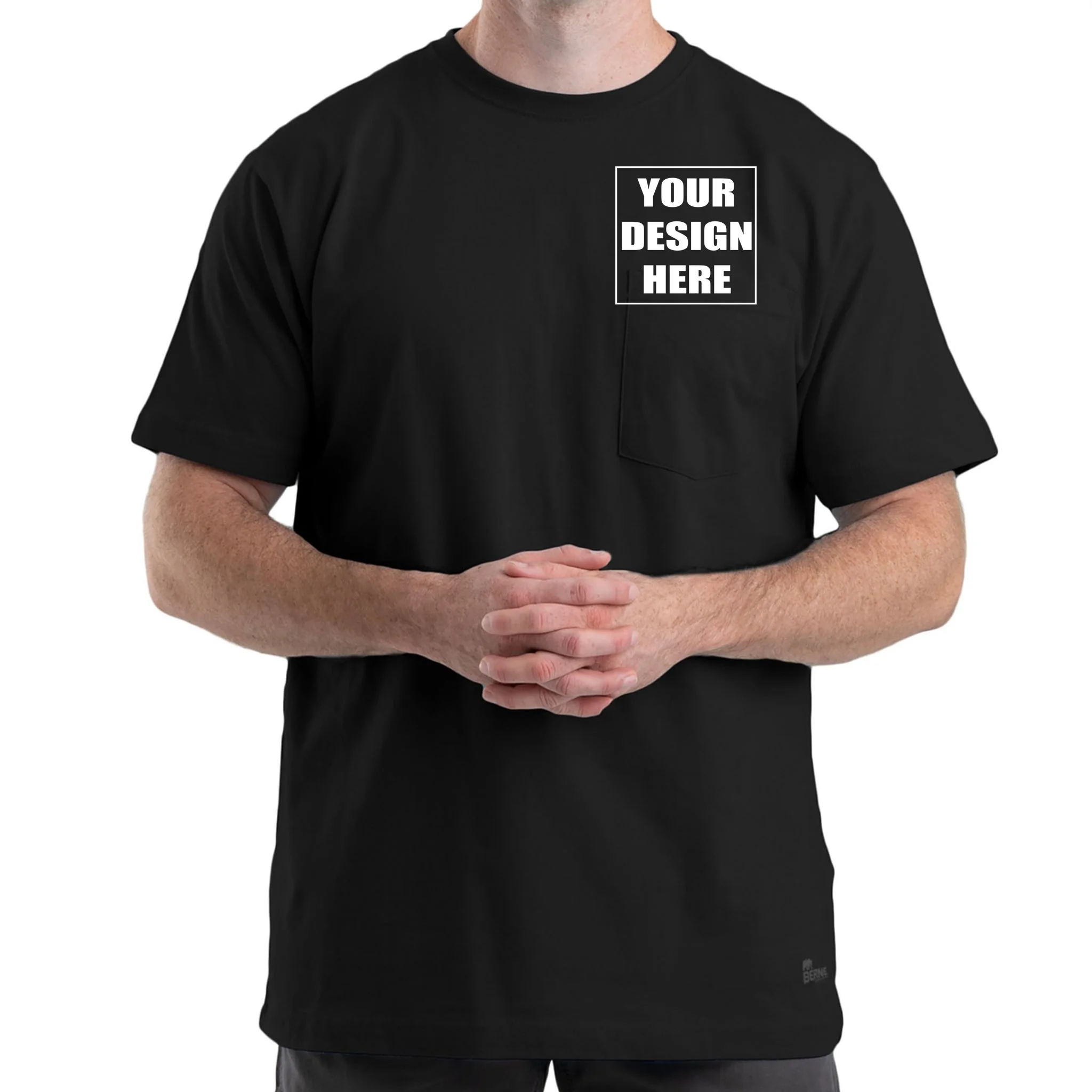 Create Your Own Custom Men's Heavyweight Pocket T-Shirt - Front
