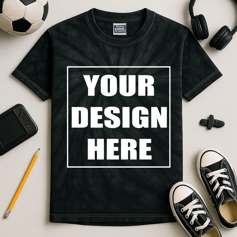 Create Your Own Custom Kids Tie-Dye T-Shirt - Front 1