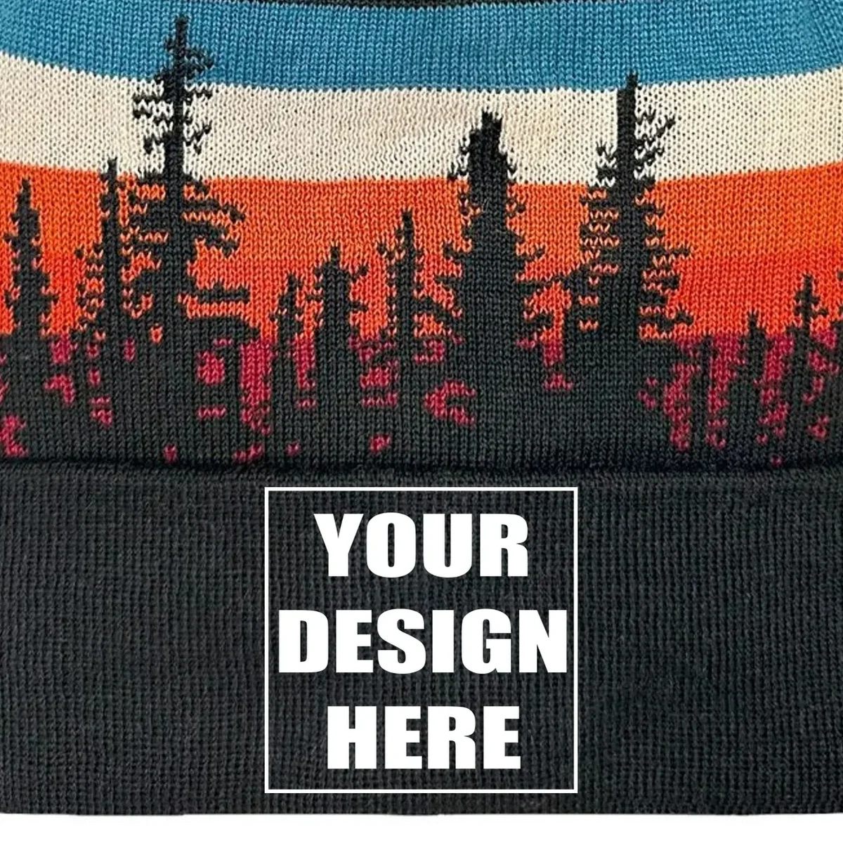 Create Your Own Custom Grand Recycled Beanie - Front - Close-up
