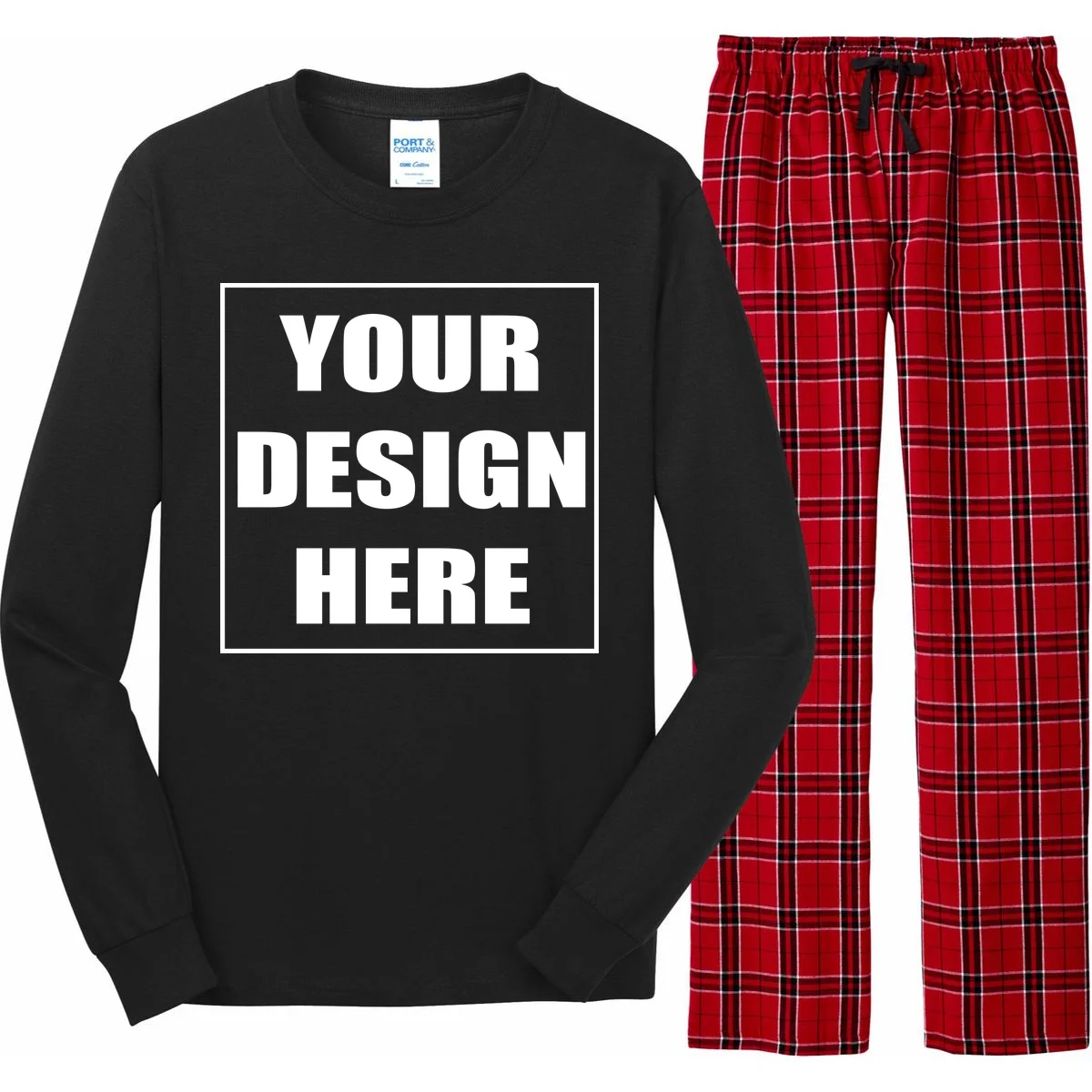 Create Your Own Custom Long Sleeve Pajama Set - Front