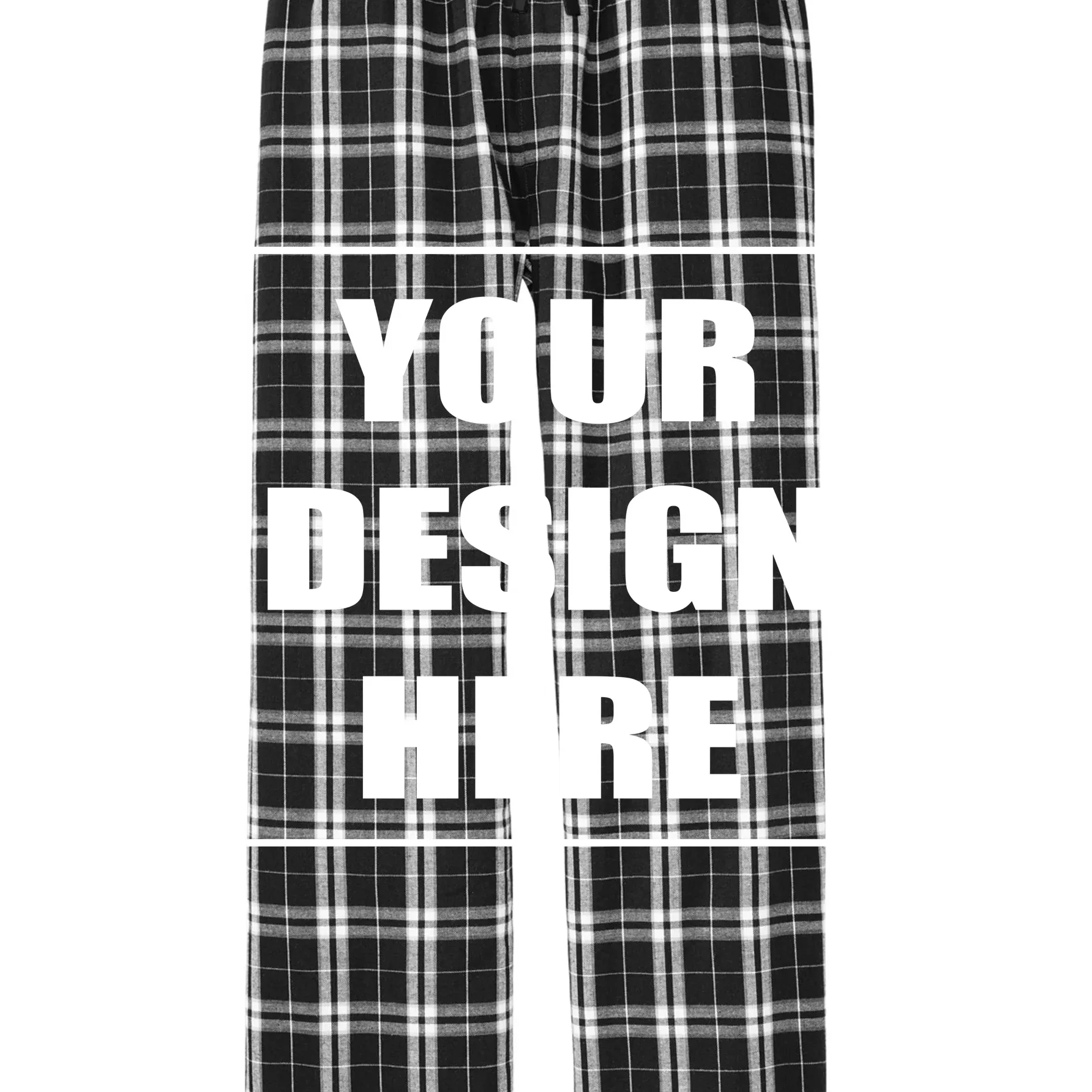 Create Your Own Custom Flannel Pajama Pants - Front - Close-up