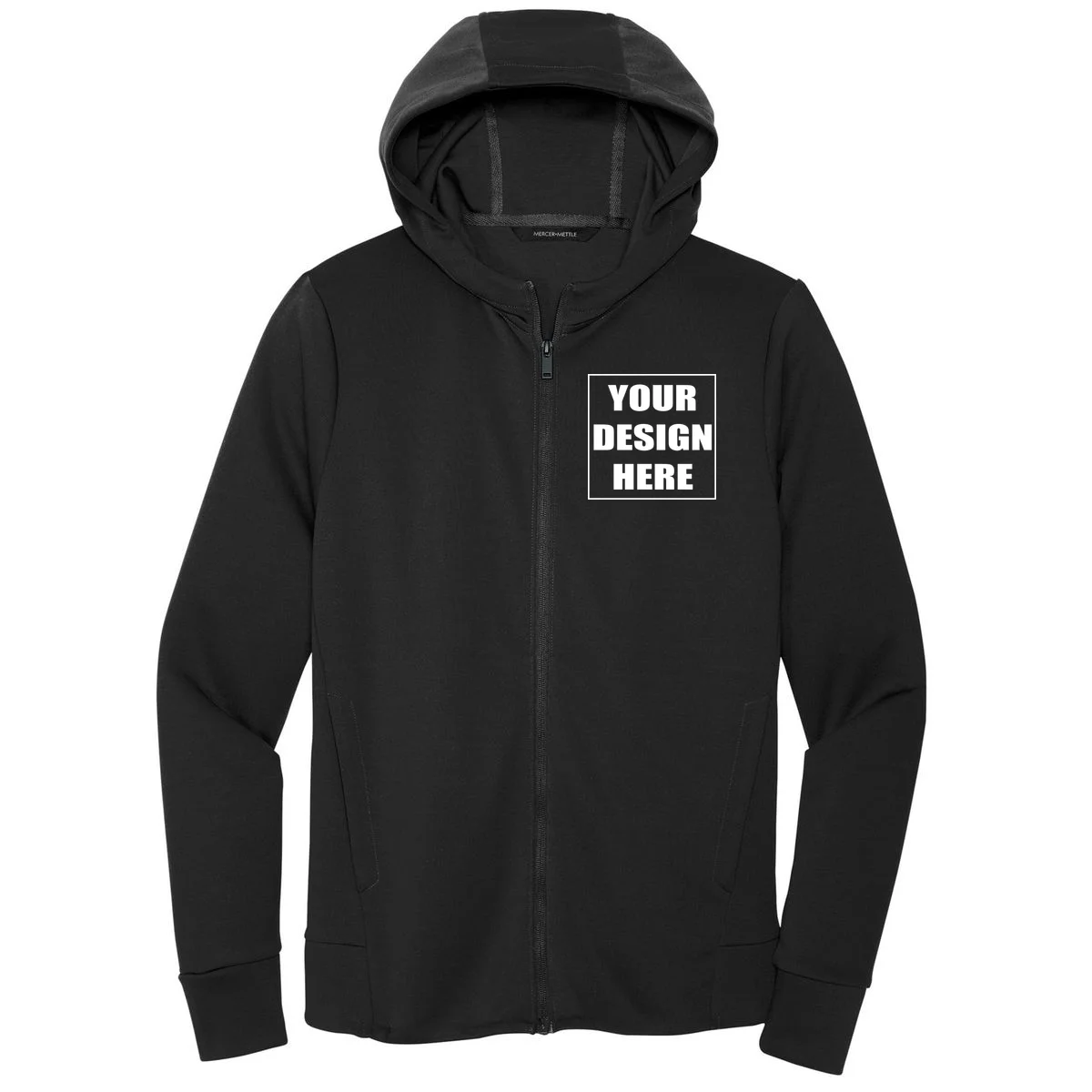 Create Your Own Custom Double-Knit Full-Zip Hoodie - Front