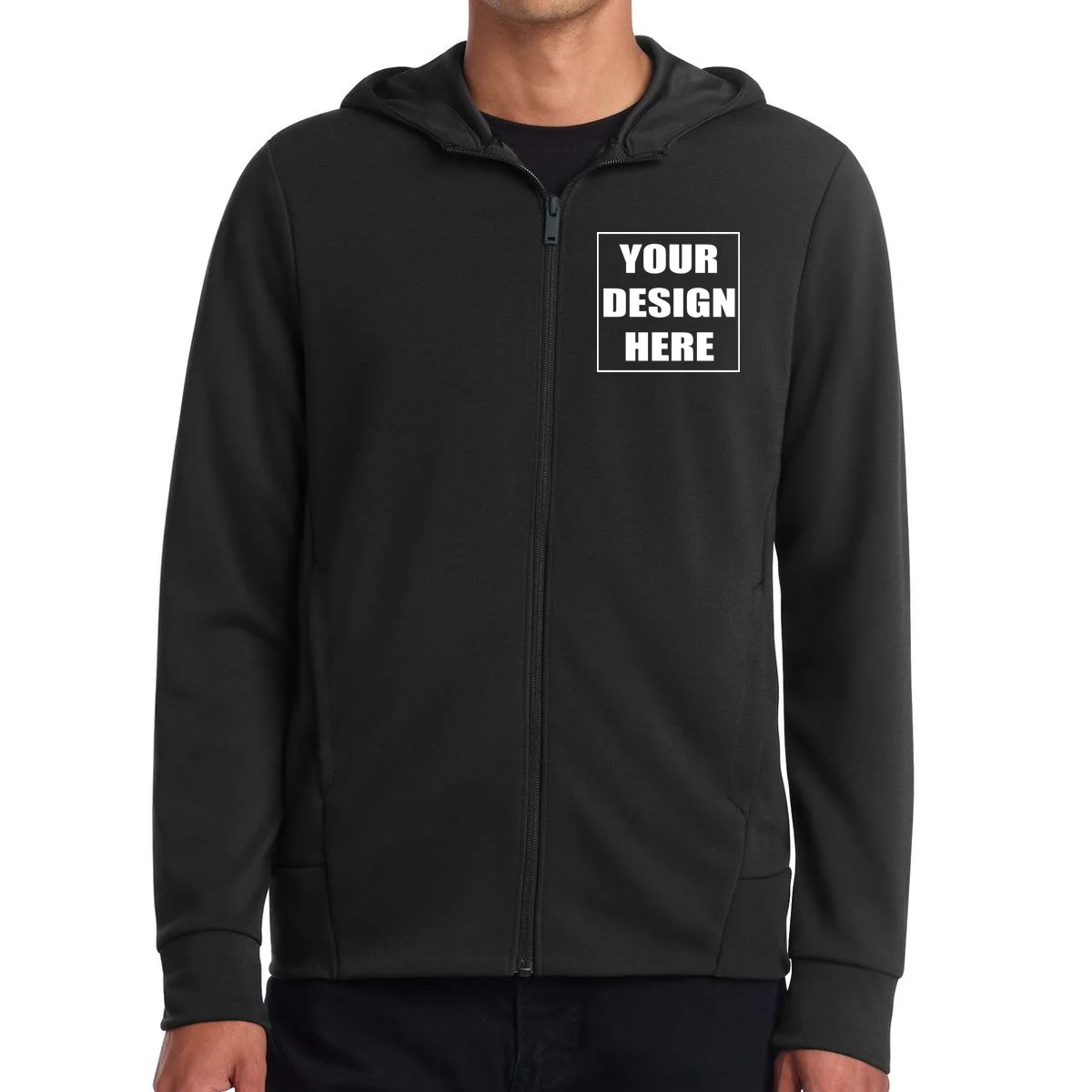 Create Your Own Custom Double-Knit Full-Zip Hoodie - Front 1