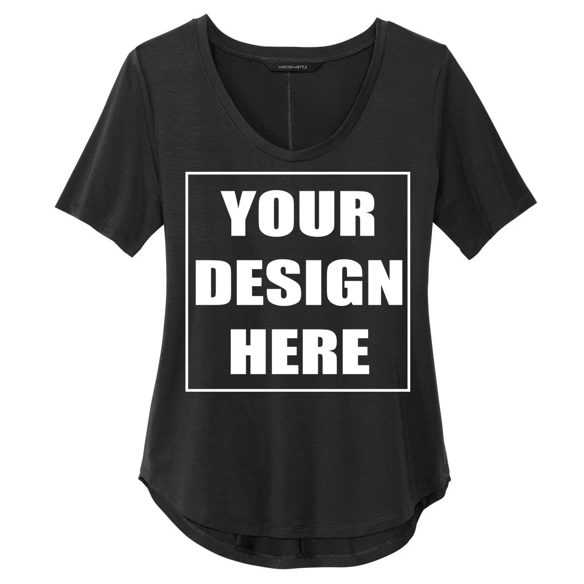 Create Your Own Custom Women's Stretch Jersey Relaxed Scoop T-Shirt - Front