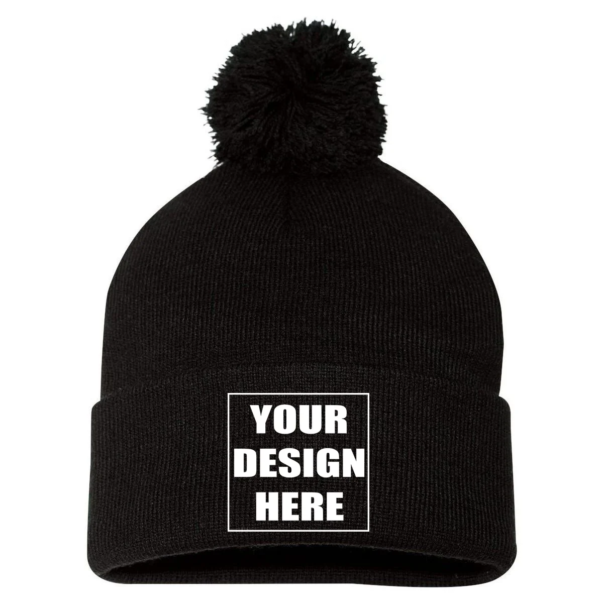 Create Your Own Custom Pom Beanie - Front