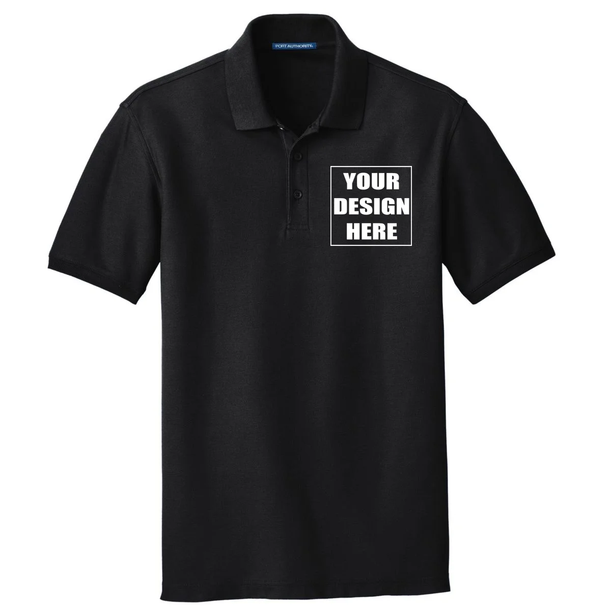 Create Your Own Custom Port Authority Core Classic Pique Polo. K100 - Front