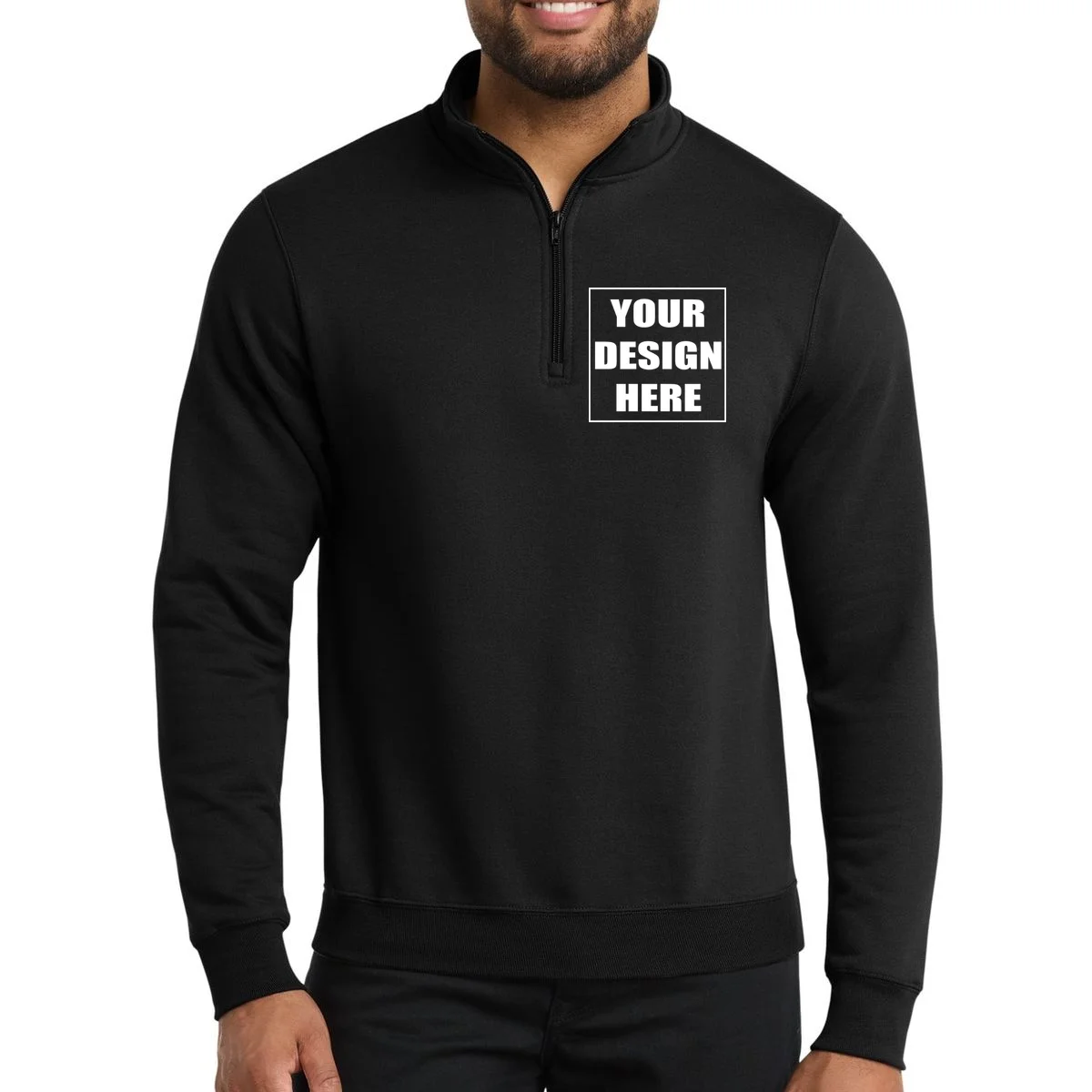 Create Your Own Custom Core Fleece Quarter-Zip Pullover Sweatshirt - Front 1