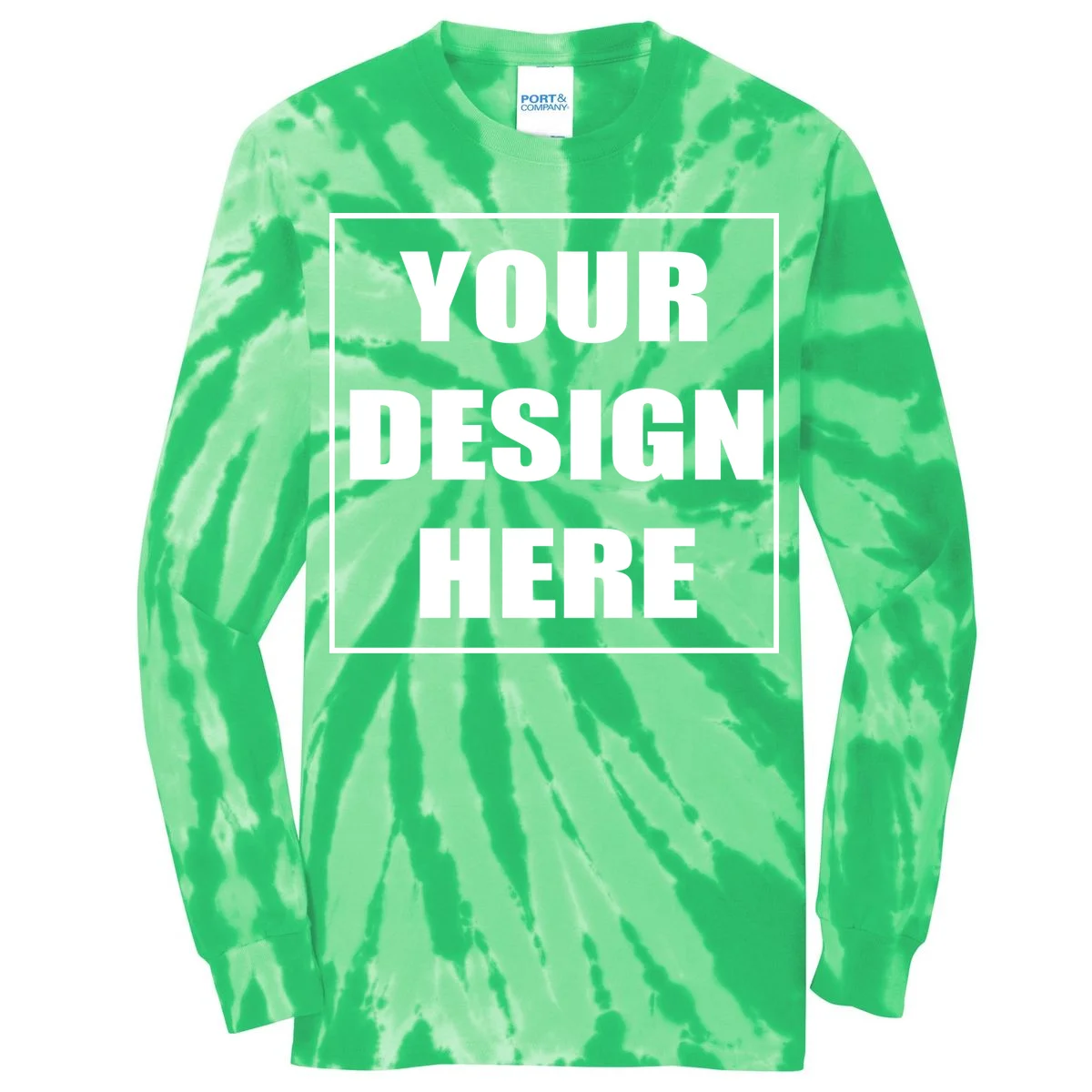 Create Your Own Custom Tie-Dye Long Sleeve T-Shirt - Front
