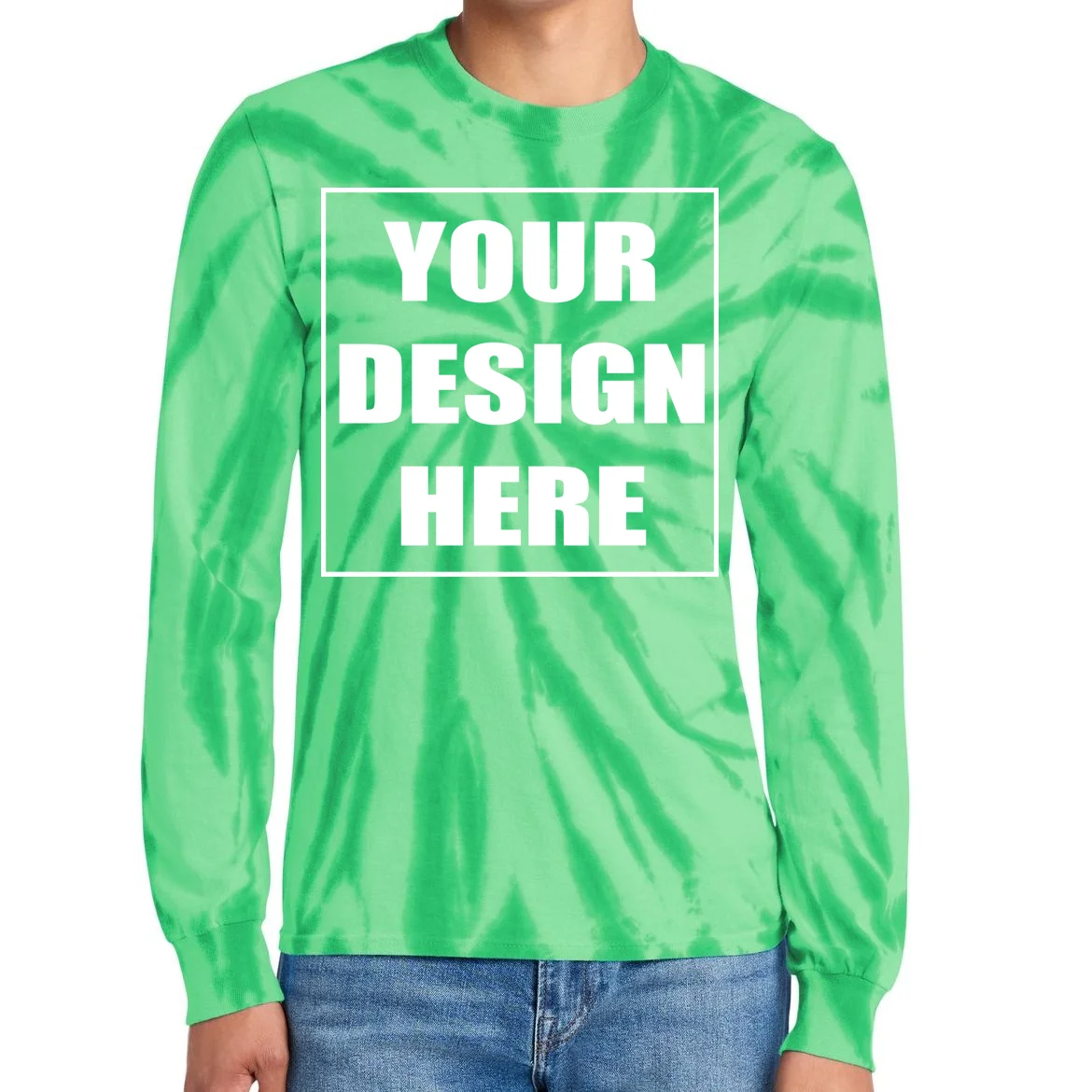 Create Your Own Custom Tie-Dye Long Sleeve T-Shirt - Front 1