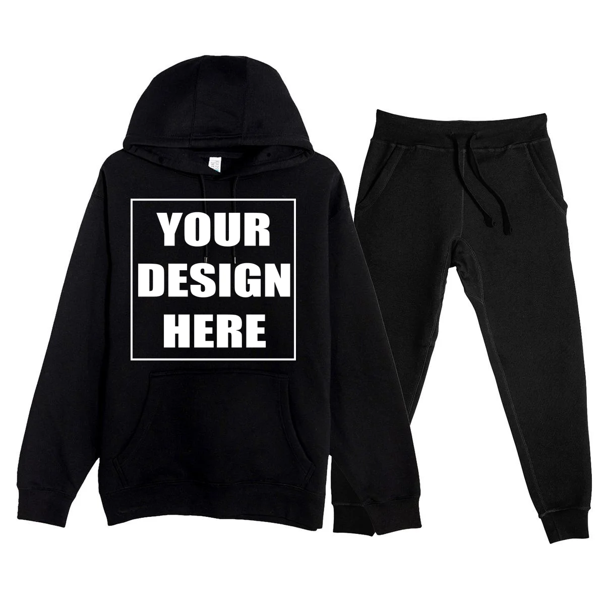 Create Your Own Custom Hoodie Sweatsuit Set - Front